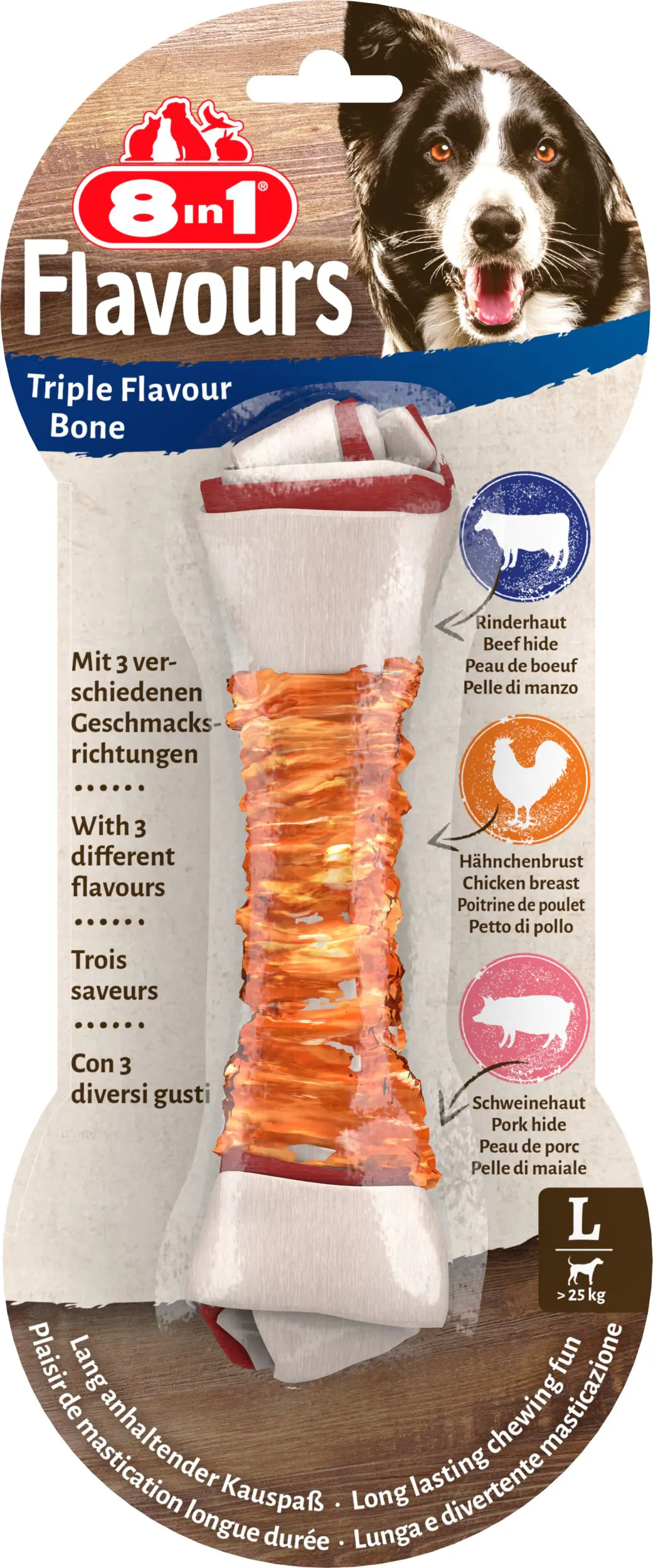8in1 Flavours Kauknochen Triple Flavour L
