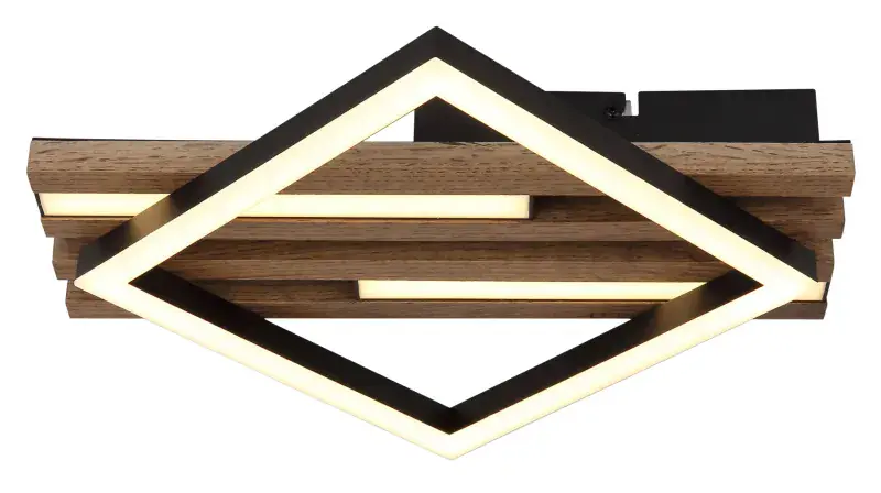 Globo Deckenleuchte Obrien 33 x 31 cm L x B schwarz warmweiß