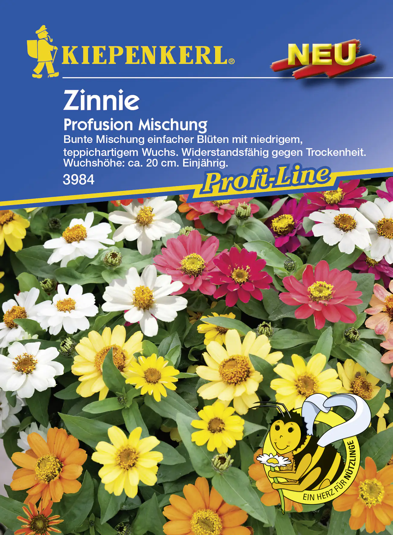 Kiepenkerl Zinnie Profusion Mischung Inhalt reicht für ca. 20 Pflanzen