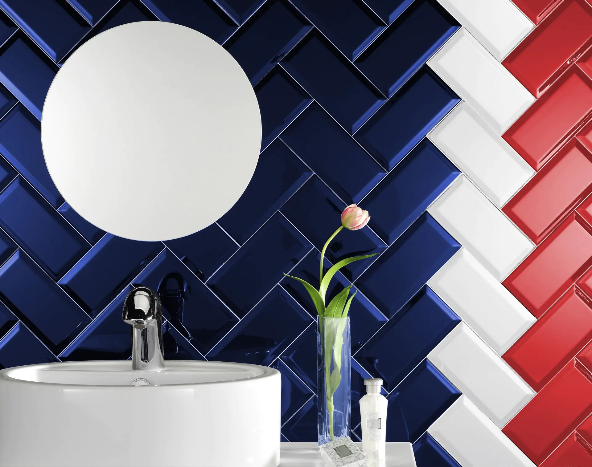 Wandfliese Metro 10 x 20 cm blau