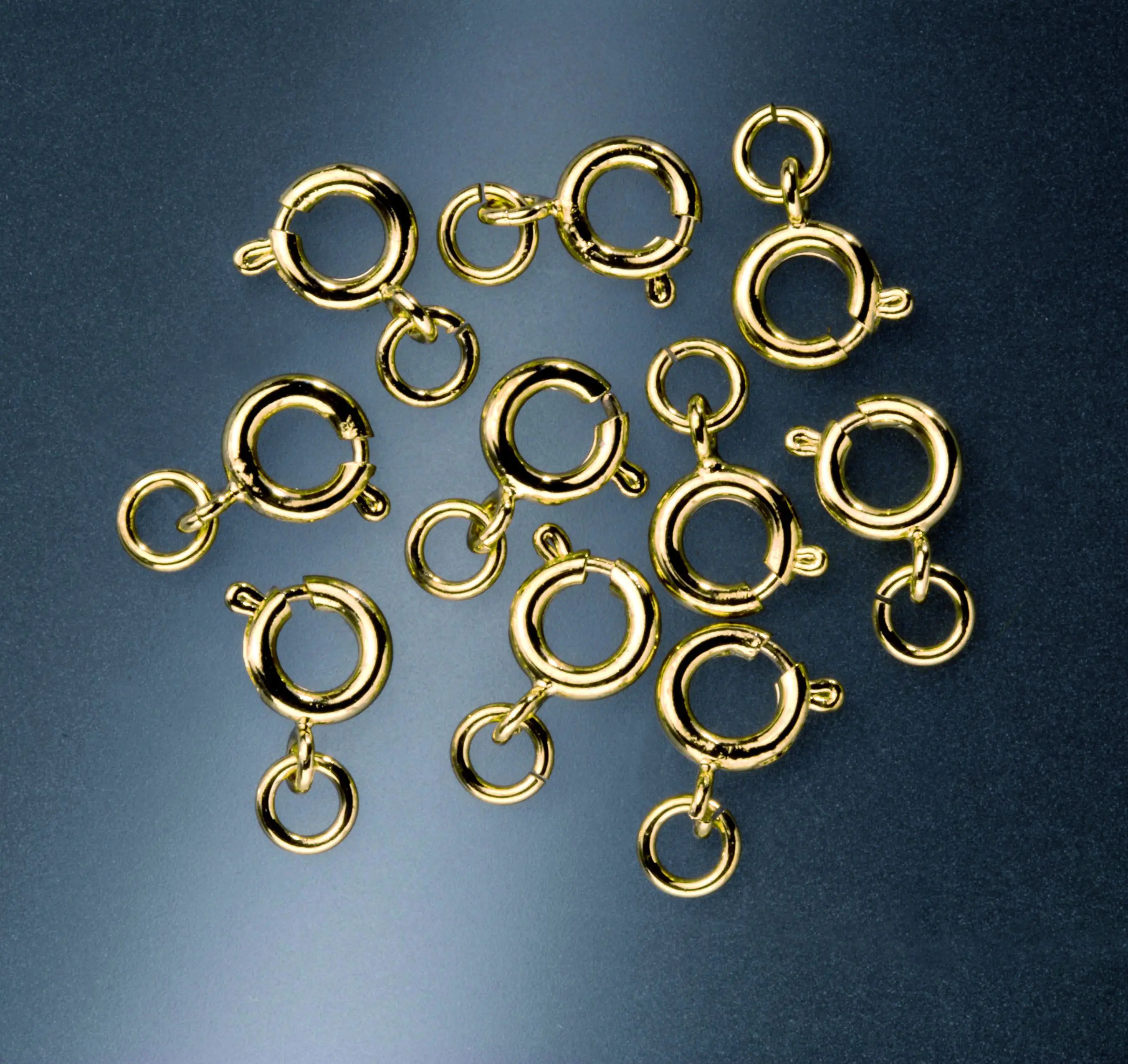 Glorex Federring mit Ring 7 mm 10 Stück, goldfarben