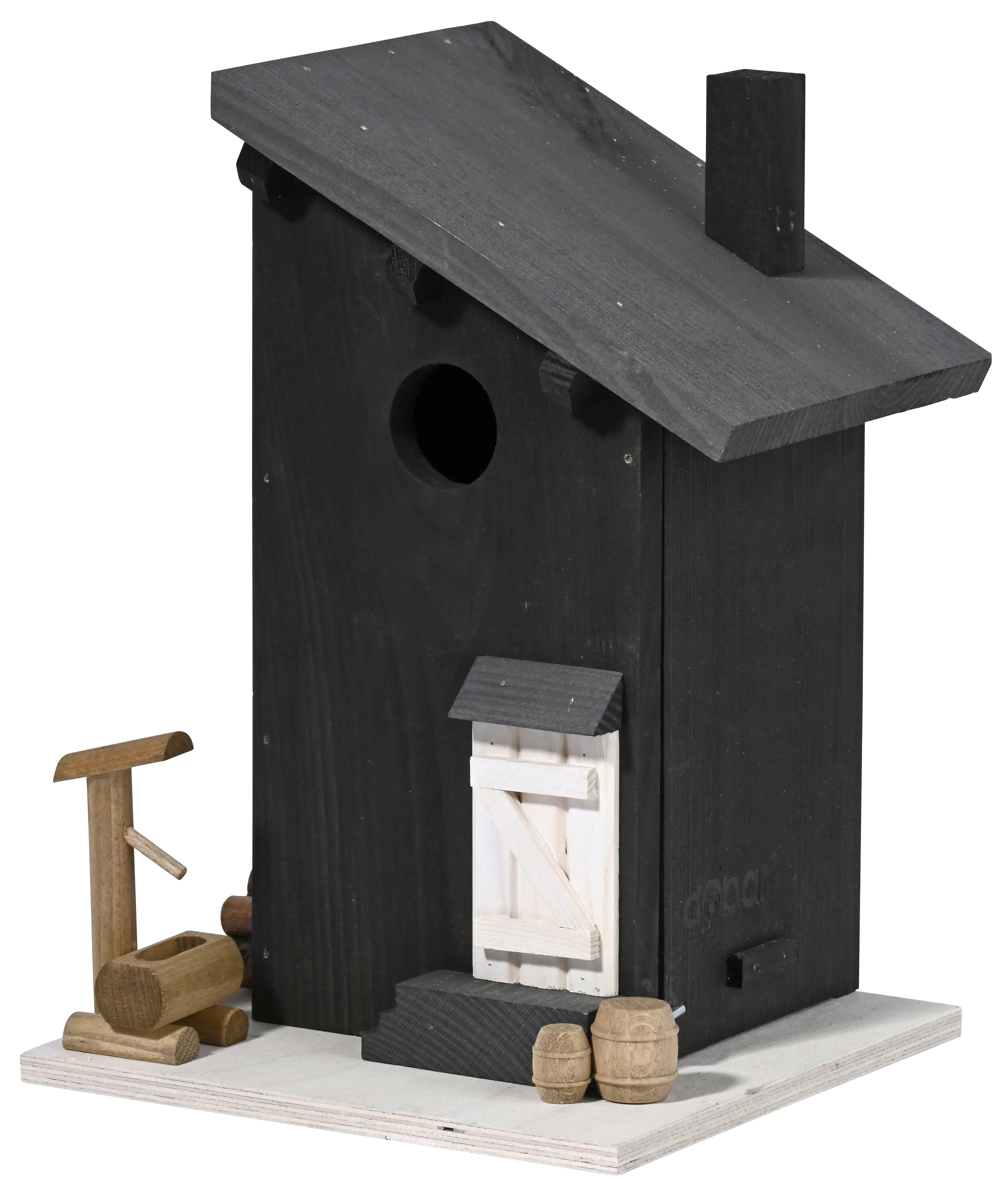 Dobar Nistkasten Onkel Bob schwarz 18,5 x 18,5 x 27 cm