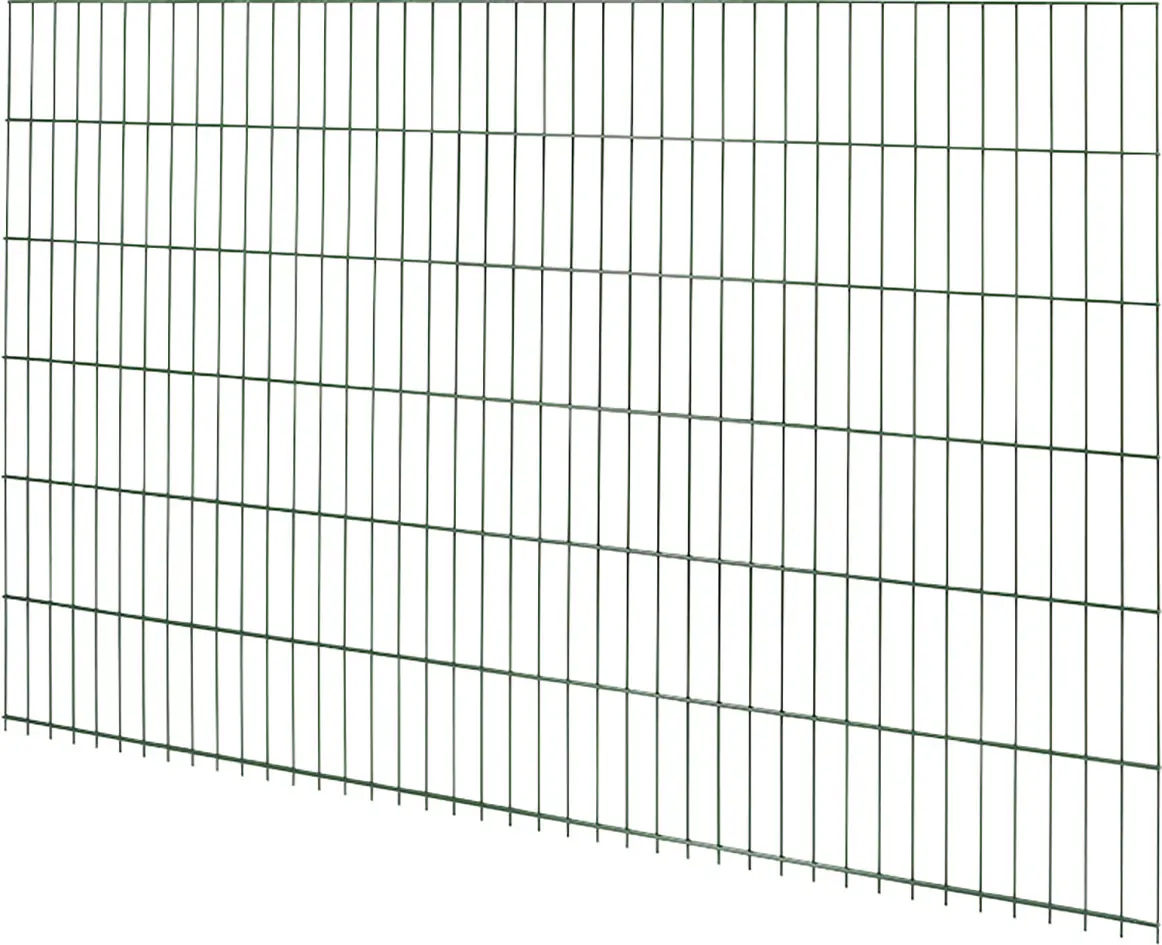 Floraworld Doppelstabmatte-Zaun Comfort 201 x 123 cm moosgrün