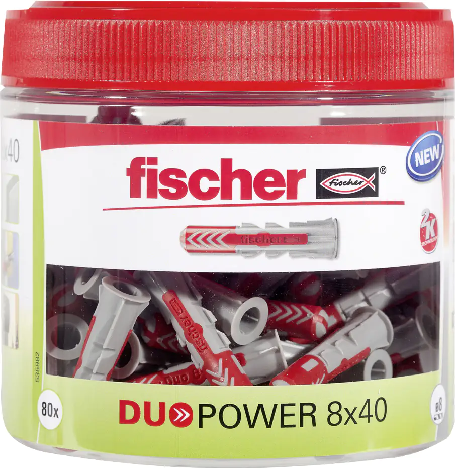 4048962245721 Fischer Dübel DuoPower 8.0 x 40 mm - 80 Stück