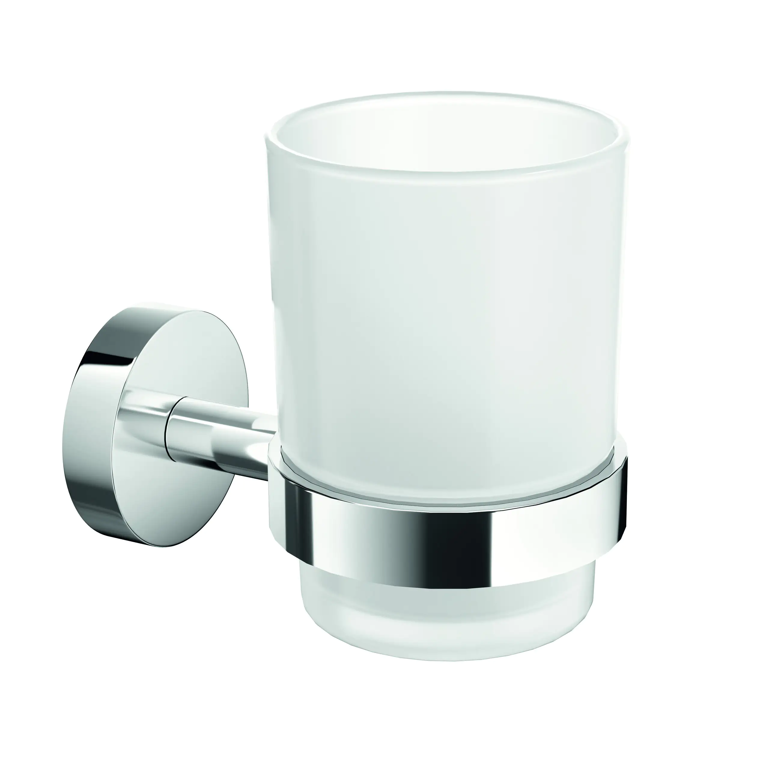 tesa Smooz Zahnputzbecher zum Hängen chrom satiniertes Glas tesa Smooz Zahnputzbecher zum Hängen chrom satiniertes Glas