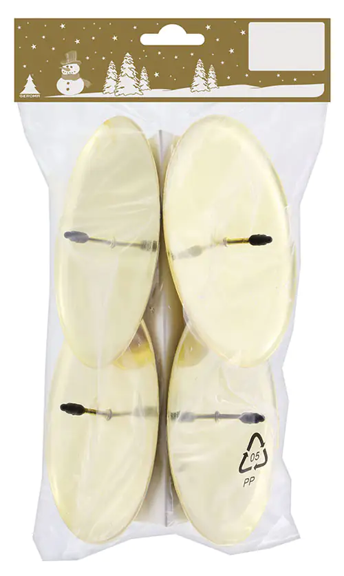 Metallkerzenhalter rund gold Ø 10 cm, 4 Stück