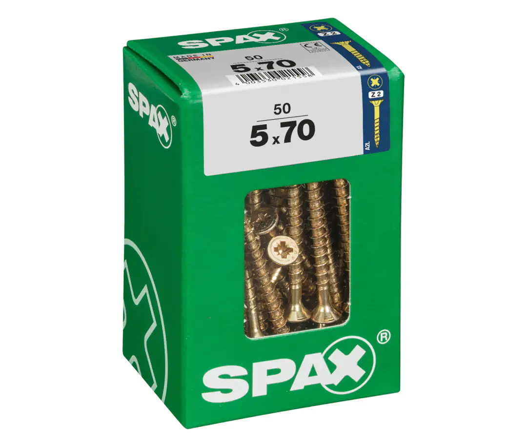 Spax Universalschrauben 5.0 x 70 mm PZ 2 - 50 Stk.