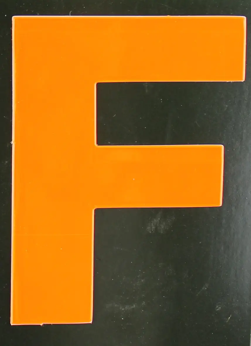 4004947548454 Conacord Reflektierender Klebebuchstabe F orange "F"