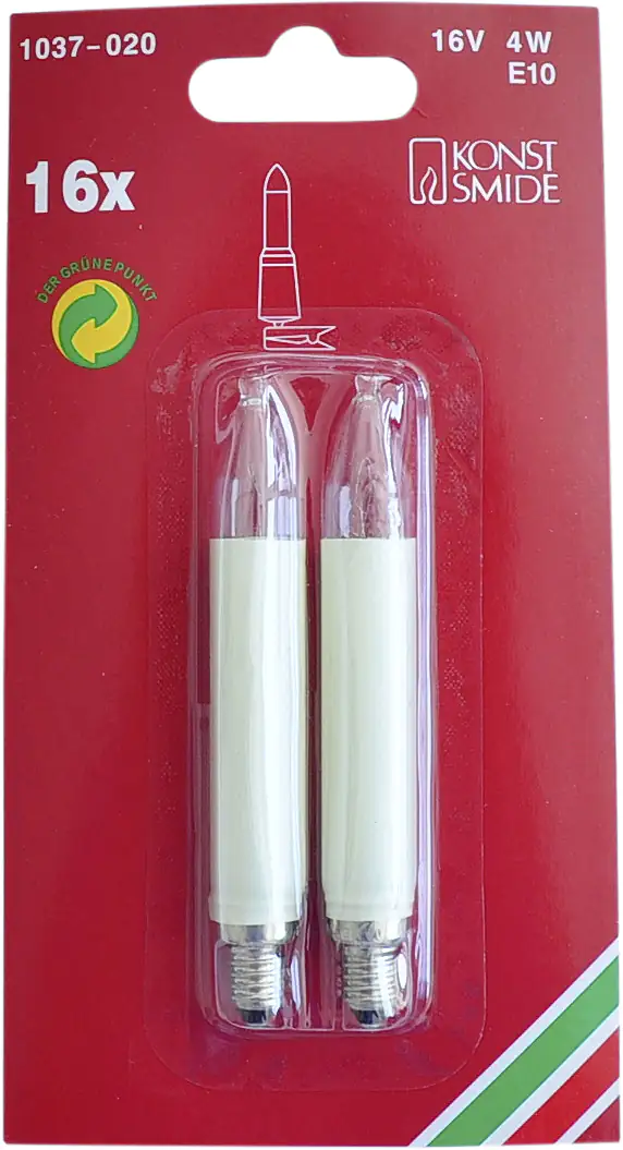 Konstsmide Ersatzbirne klar 16 V 4 W 2 Stück