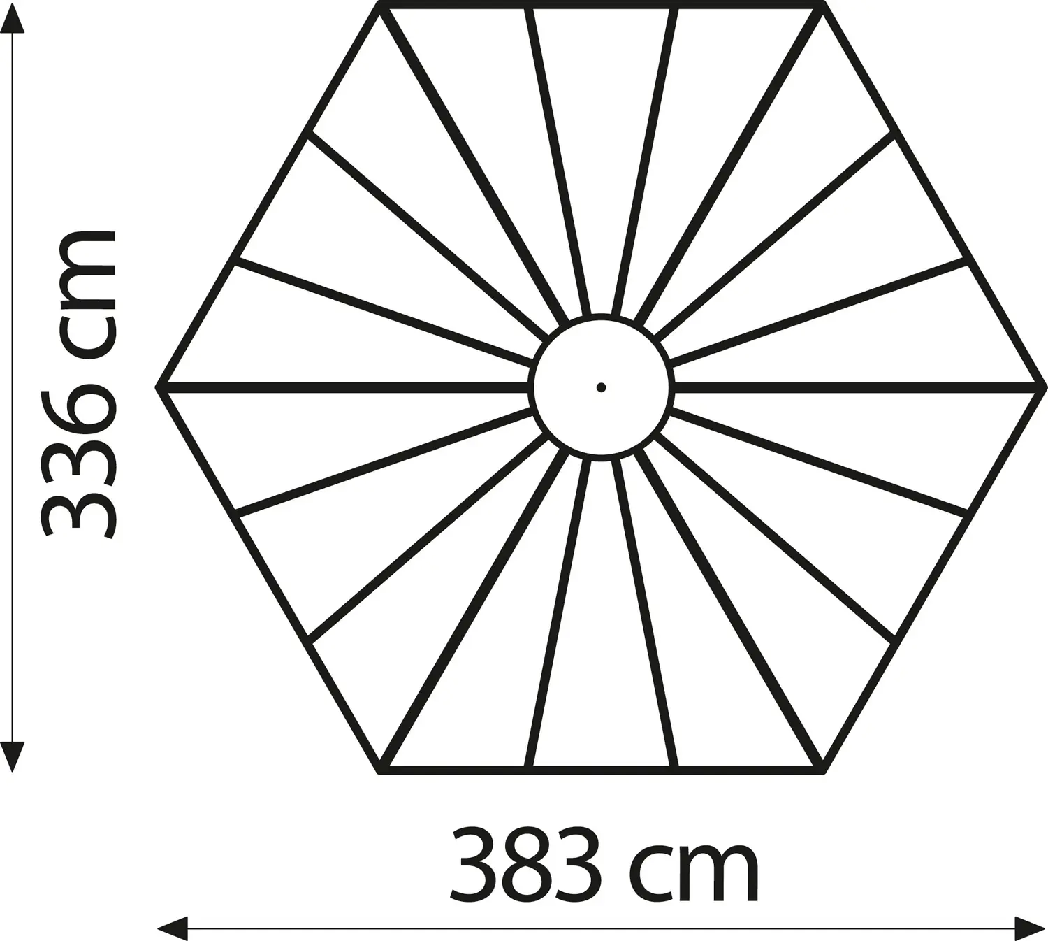 Vitavia Gewächshaus Juno 9000 383 x 331 cm 3 mm ESG
