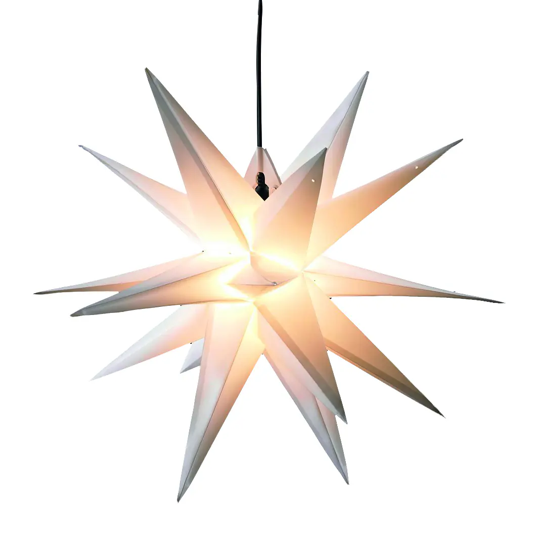 Saico LED-Stern mit Timer Ø 35 cm warmweiß weiß