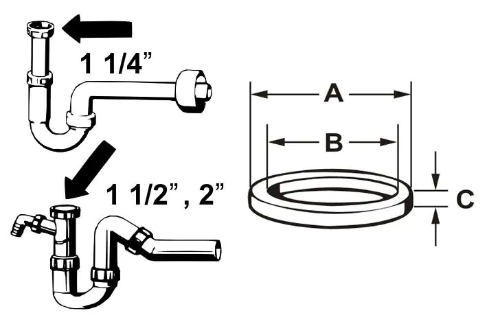 Cornat Gummidichtung für Siphon 1 1/4''