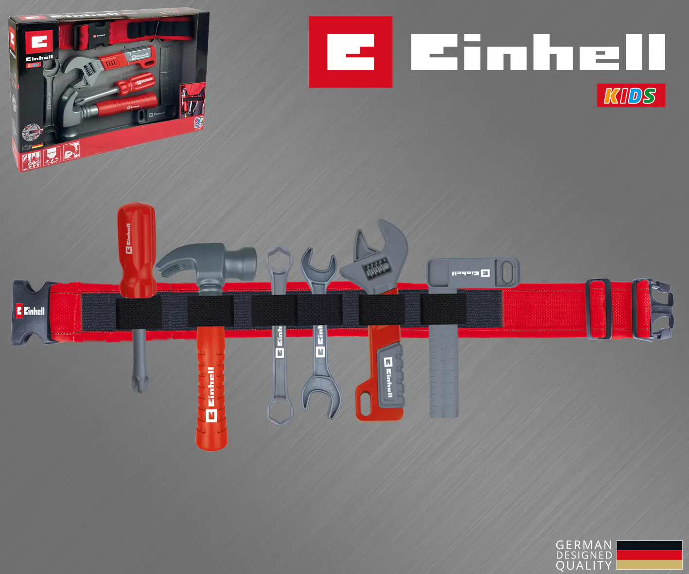 Einhell Kids Kinder-Werkzeuggürtel 7 teilig