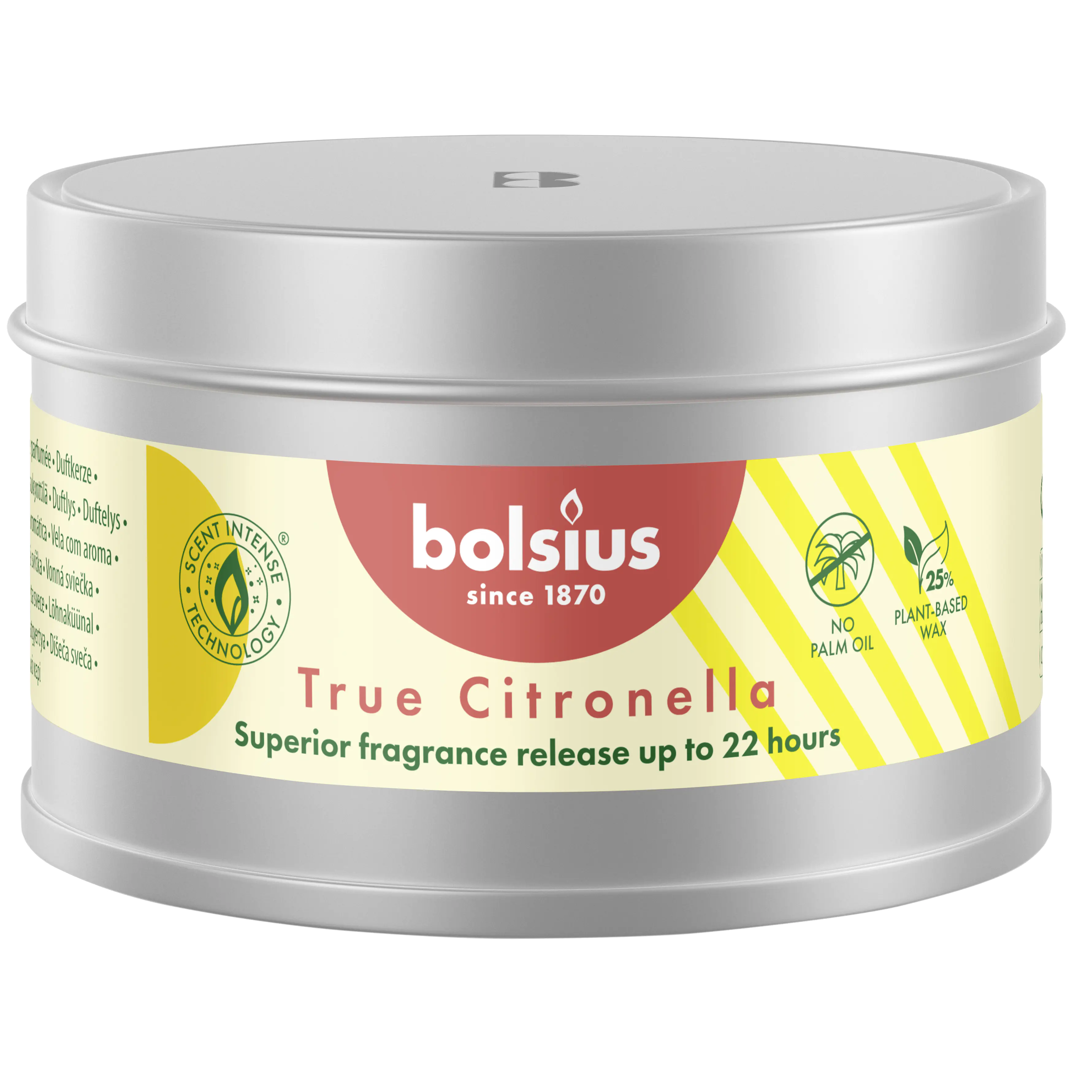 Bolsius Citronella Kerze in Metalldose 8,7 x 4,9 cm Bolsius Citronella Kerze in Metalldose 8,7 x 4,9 cm