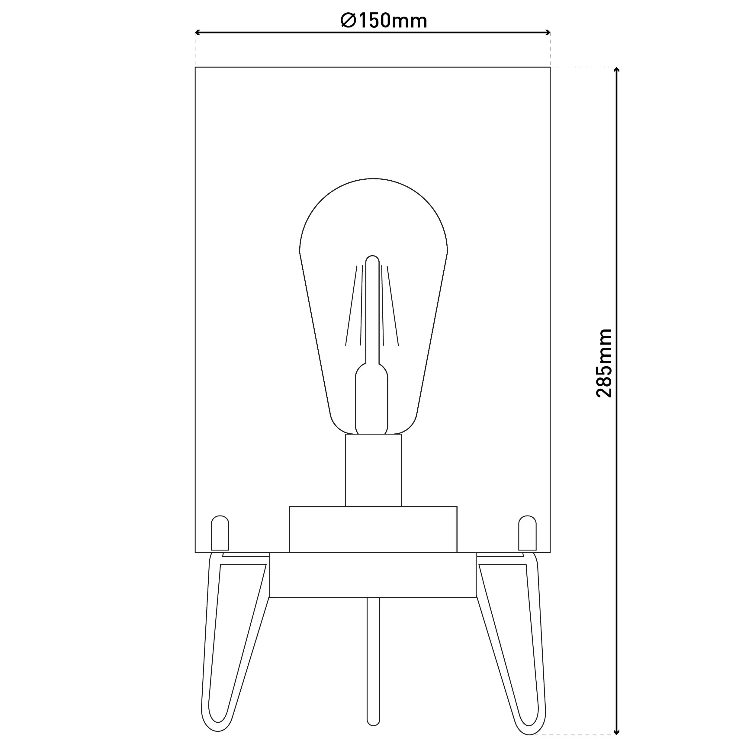 Light & More Akku LED-Tischleuchte Lonna 28,5 cm Ø 15 cm Glas