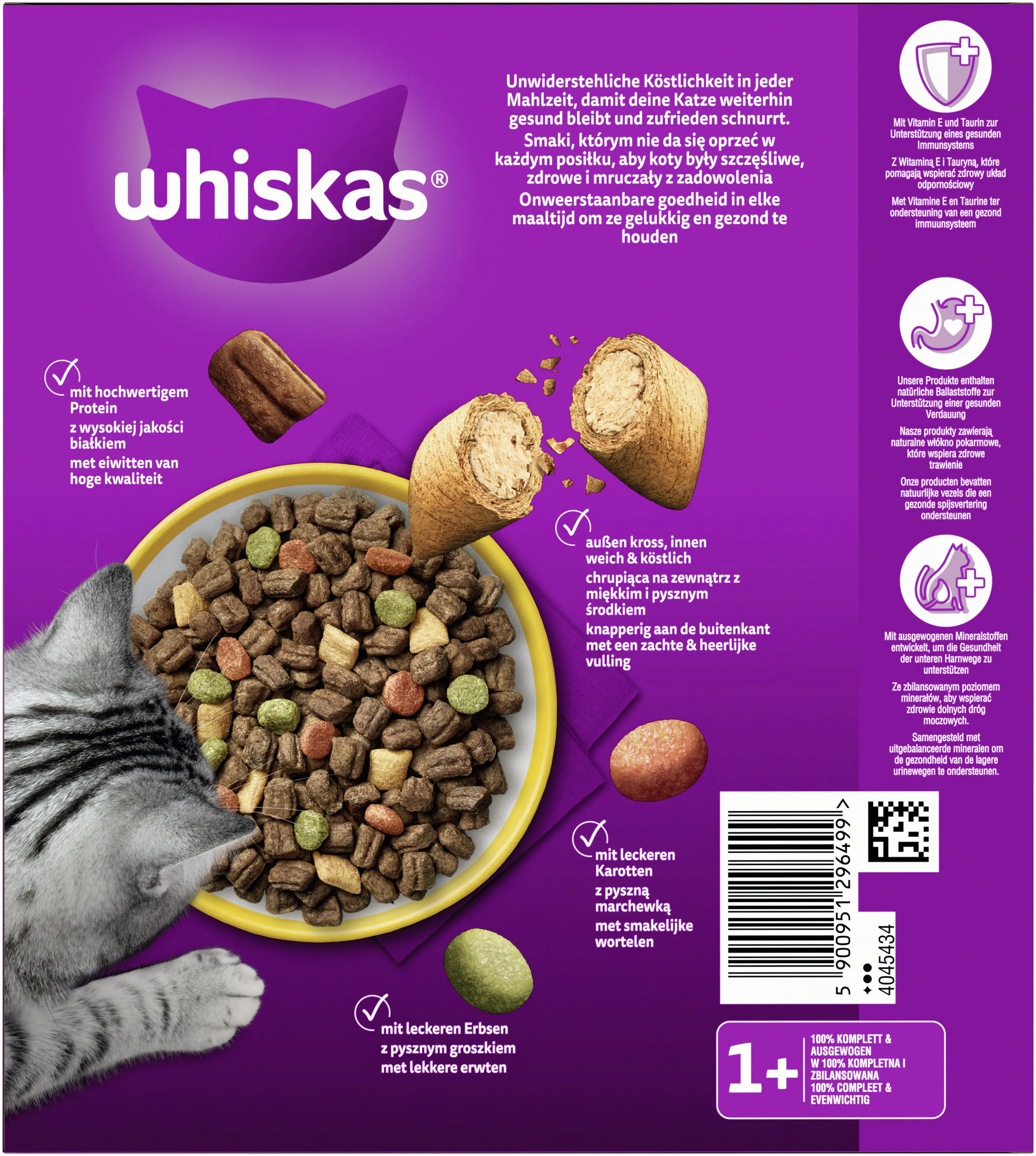 Whiskas Trockenfutter 1+ mit Huhn 800 g
