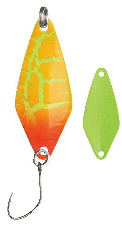Paladin Angelköder Spoon Bifröst 3,7 g UV gelb/orange/rot/grün