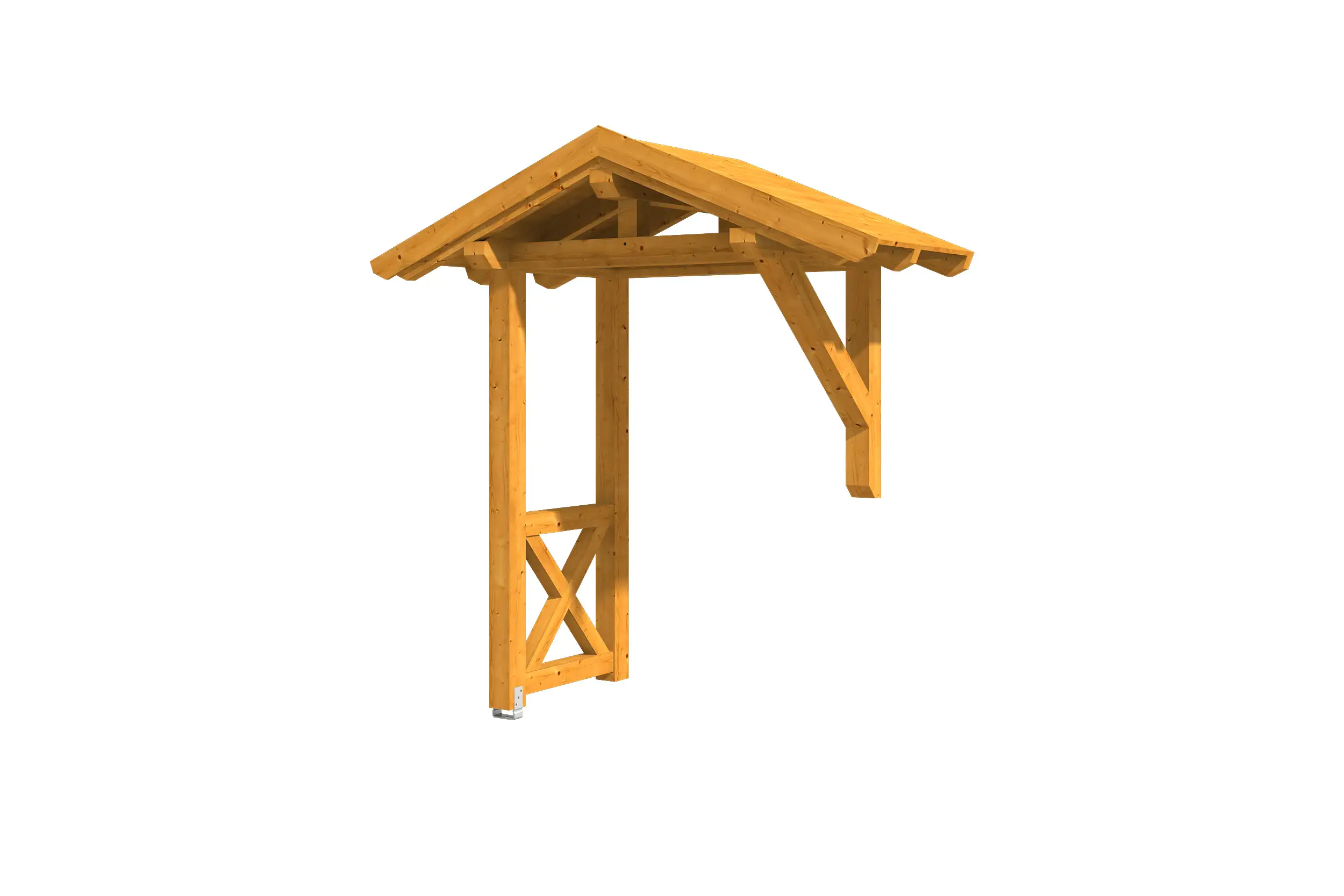 SKAN HOLZ Vordach Siegen Typ 3 247 x 116 cm, lasiert in Eiche hell