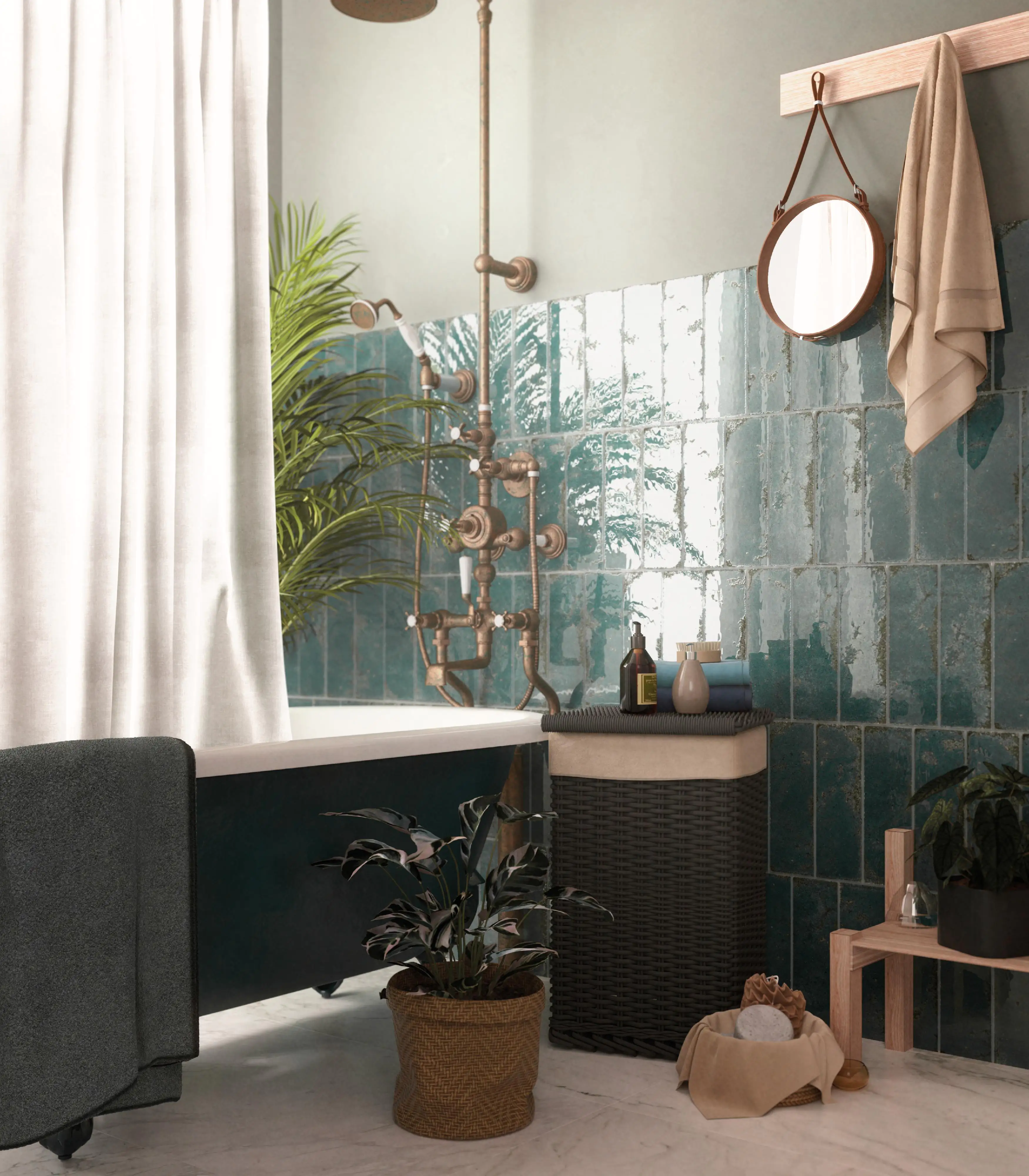 Wandfliese Alma 10 x 30 cm grün glanz