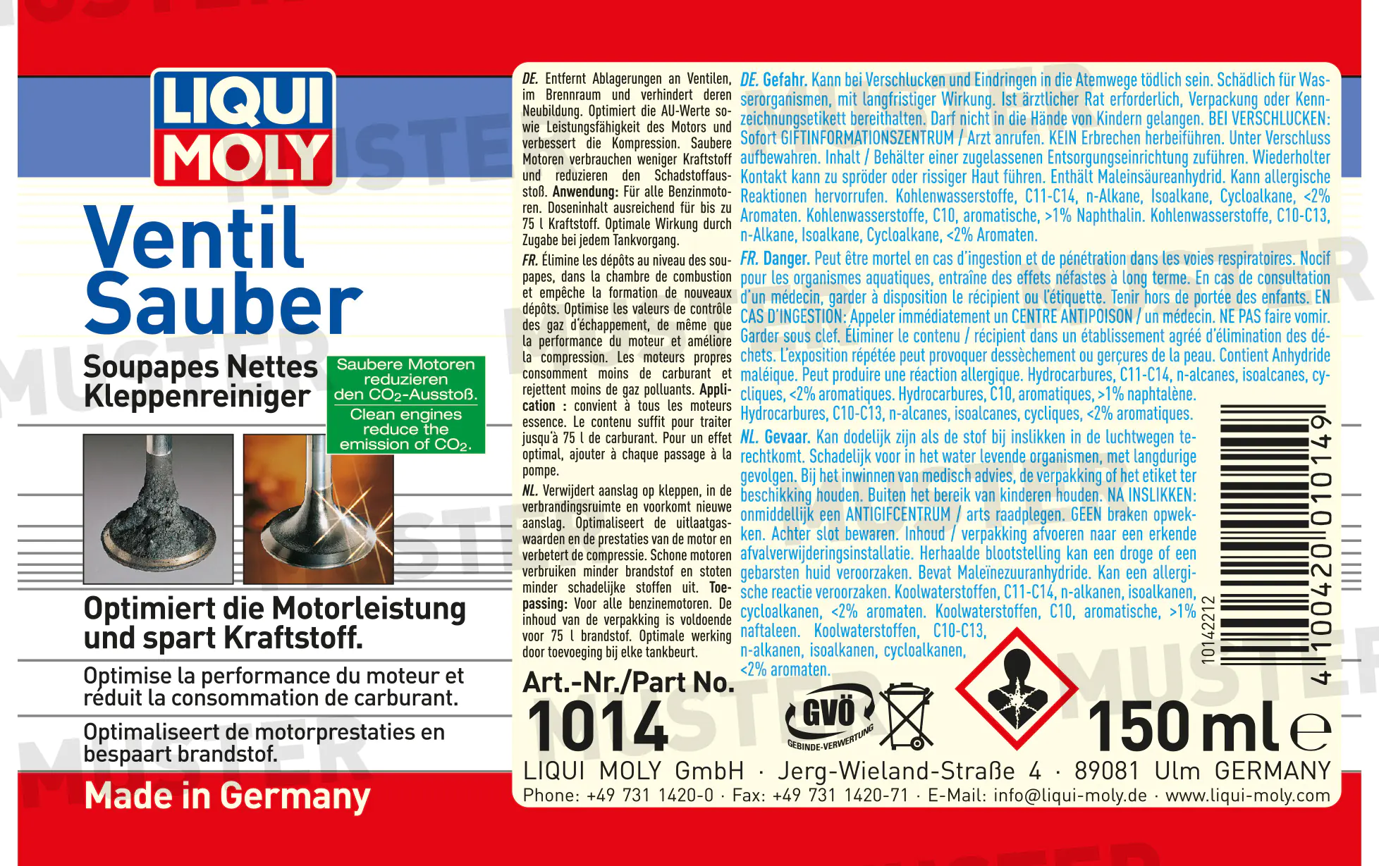 Liqui Moly Ventil Sauber 150 ml