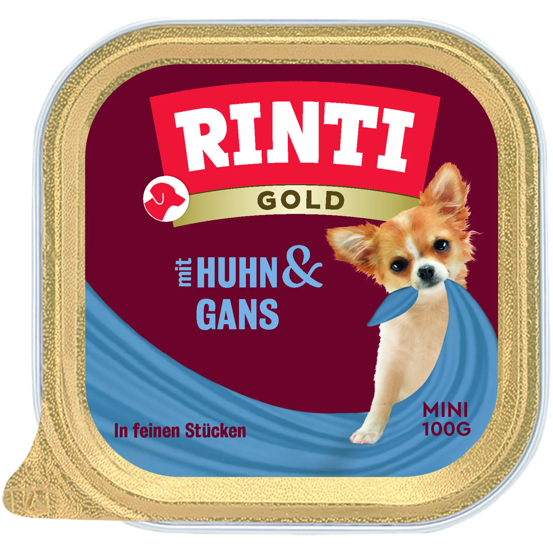 Rinti Gold mini Hundenassfutter Adult 100 g Huhn & Gans