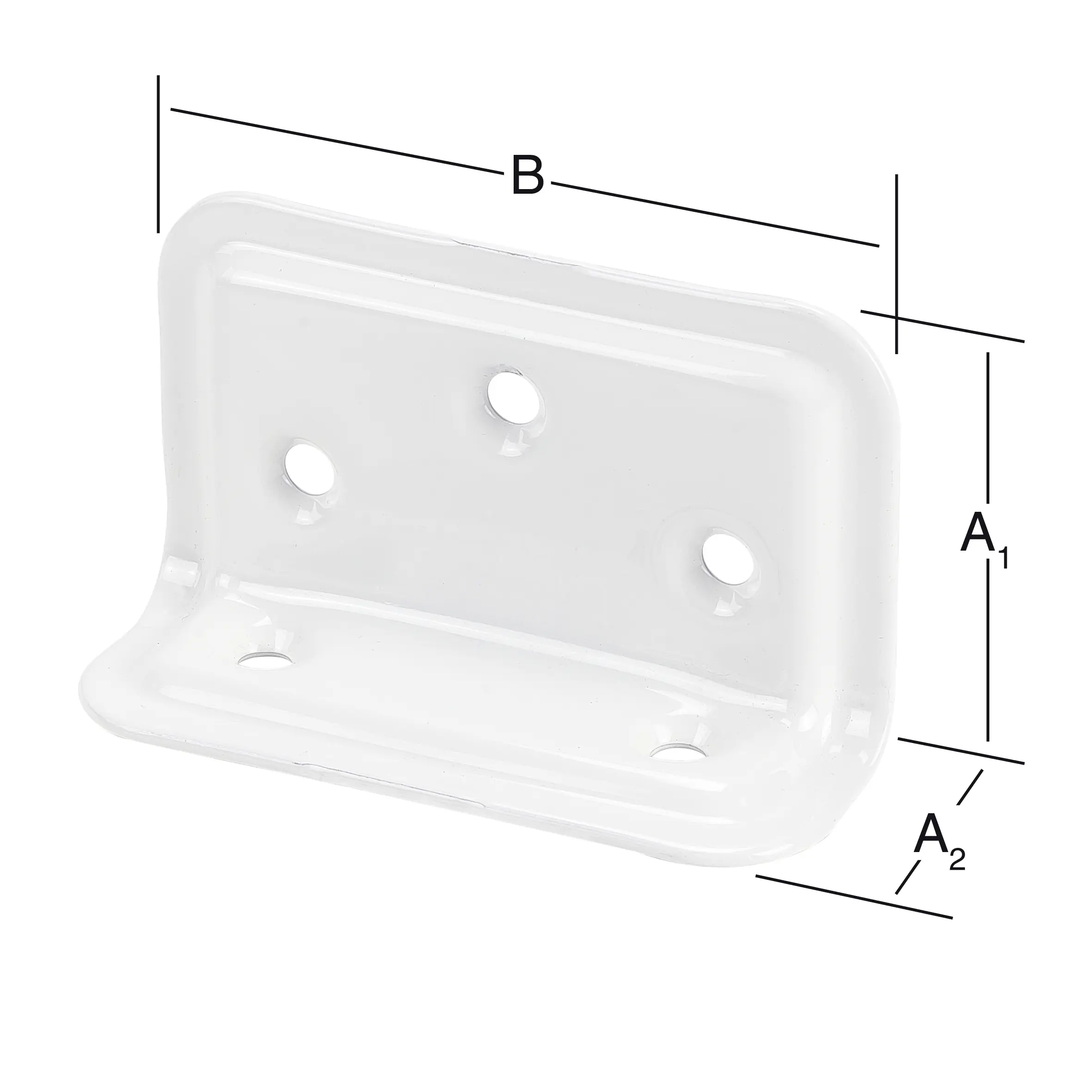 Vormann Breitwinkel weiß 40/25 x 70 mm