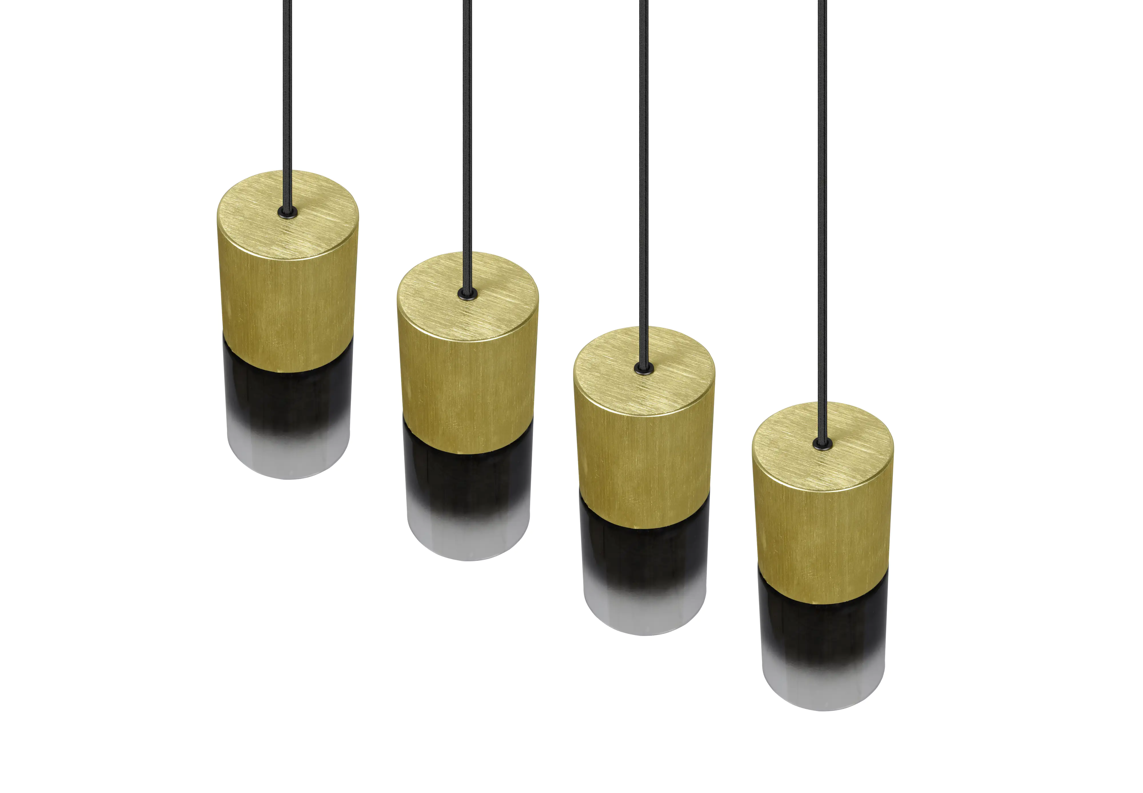 Trio Leuchten 4er Pendelleuchte Robin messing-matt 80,5 x 10 cm E27 28 W