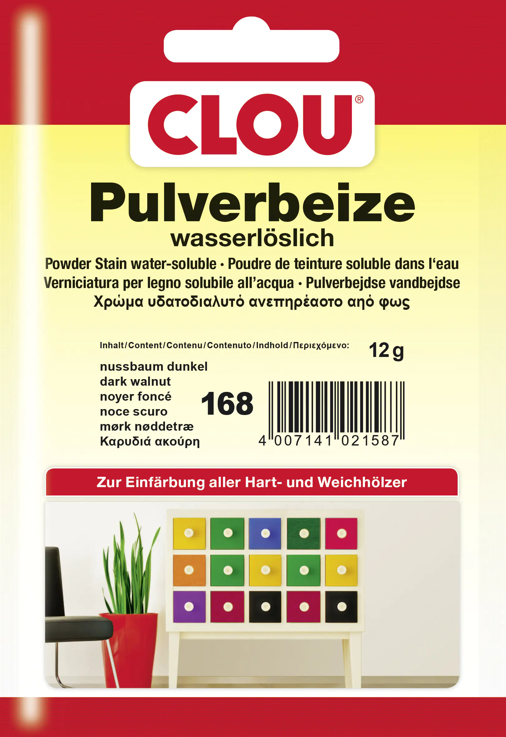4007141021587 Clou Pulverbeize 12 g nussbaum dunkel