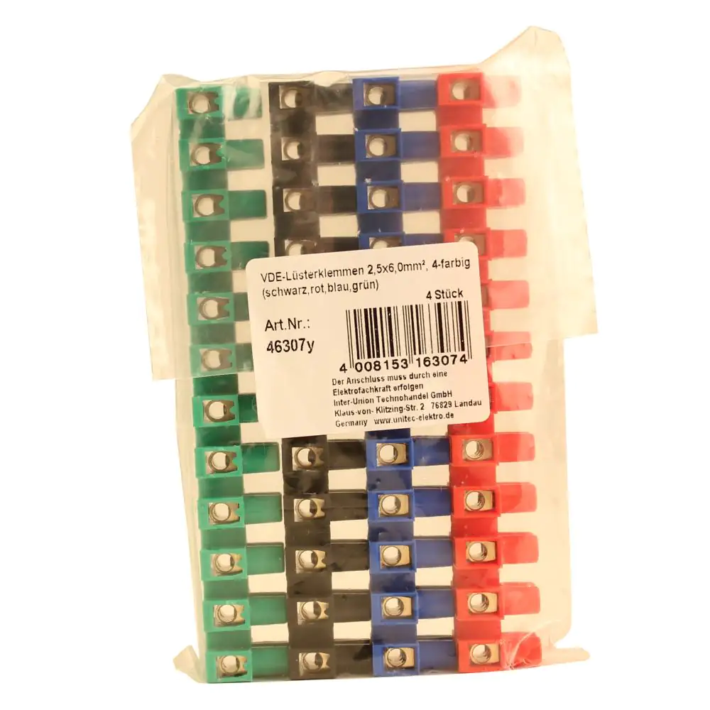 Lüsterklemme 12p VDE 2,5-6,0mm² 4x