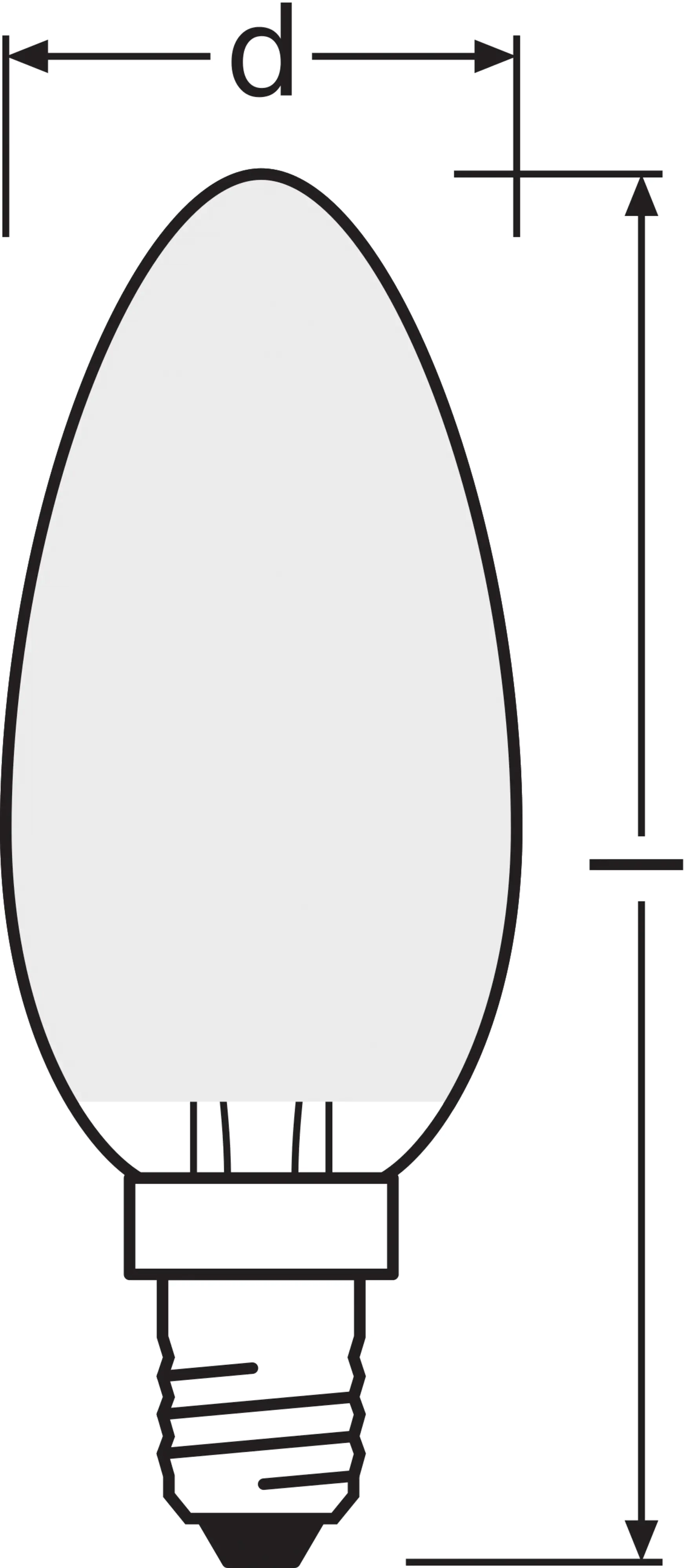 Bellalux LED Kerzenlampe Klassik B25 E14 2,5 W warmweiß weiß matt