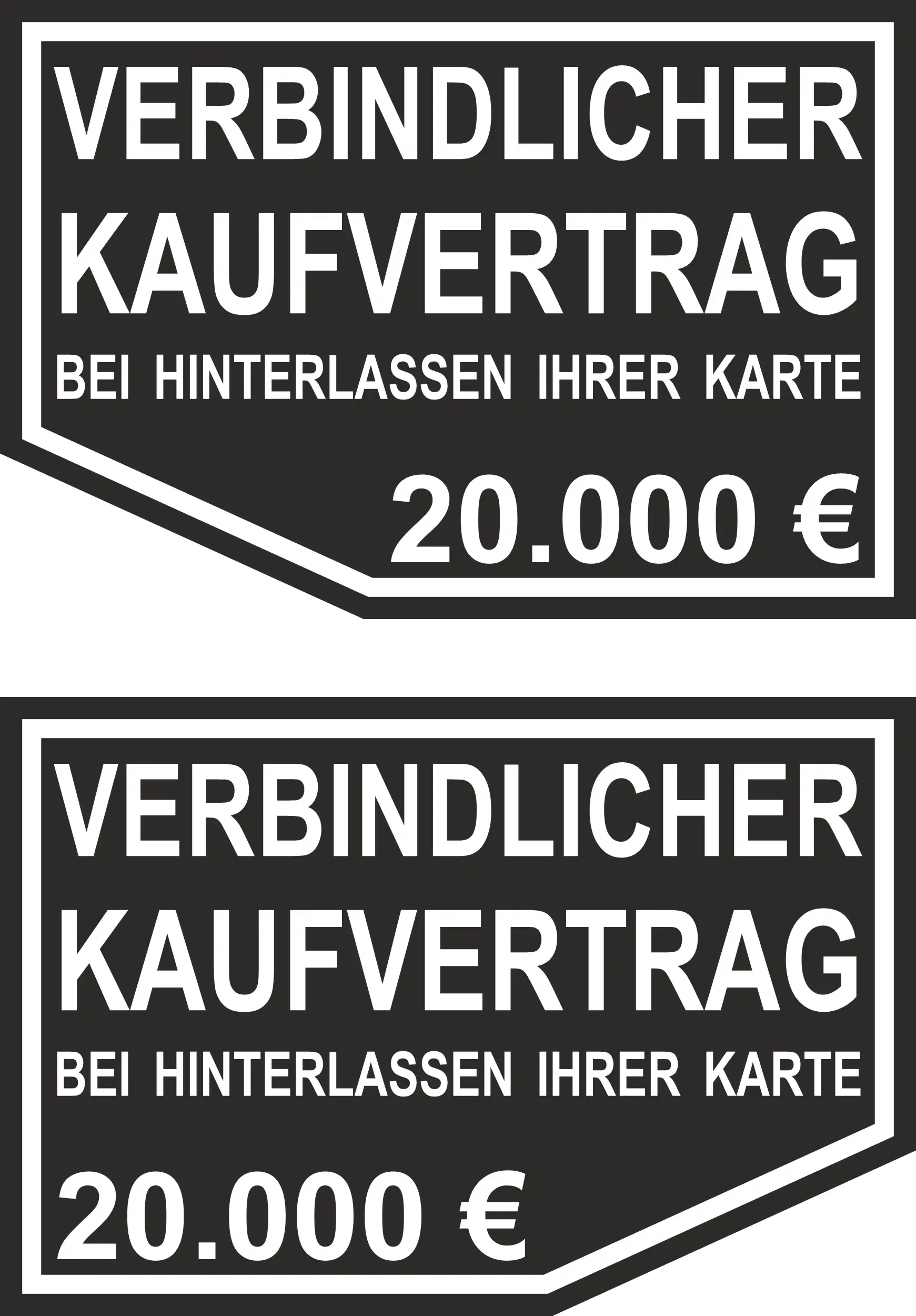 4002341201890 Hermann Schütz Aufkleber Verbindlicher Kaufvertrag 2er-Set rechts/links