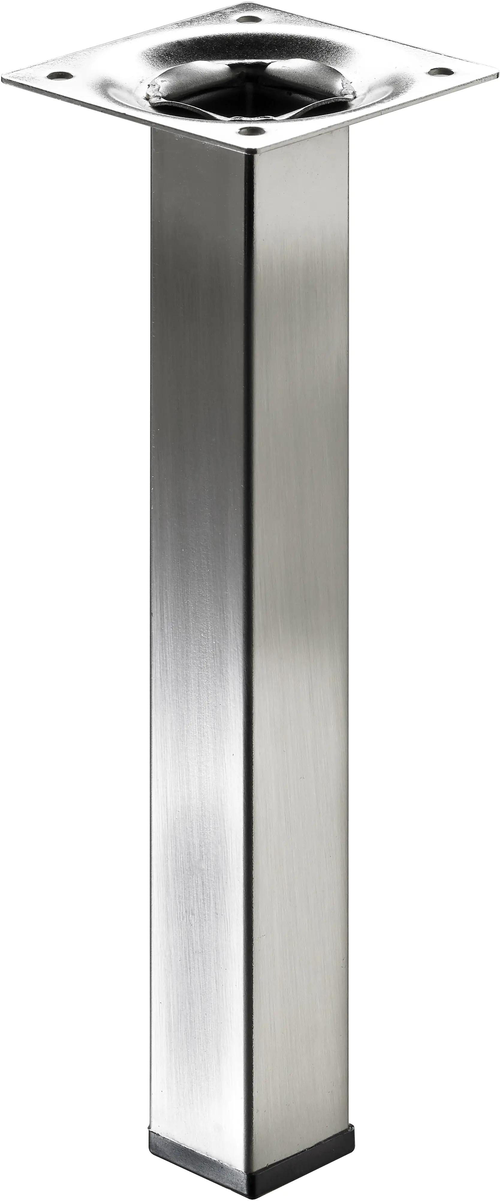 Hettich Tischbein Edelstahl-Optik 25 x 25 x 200 mm Stahl, 1 Stück