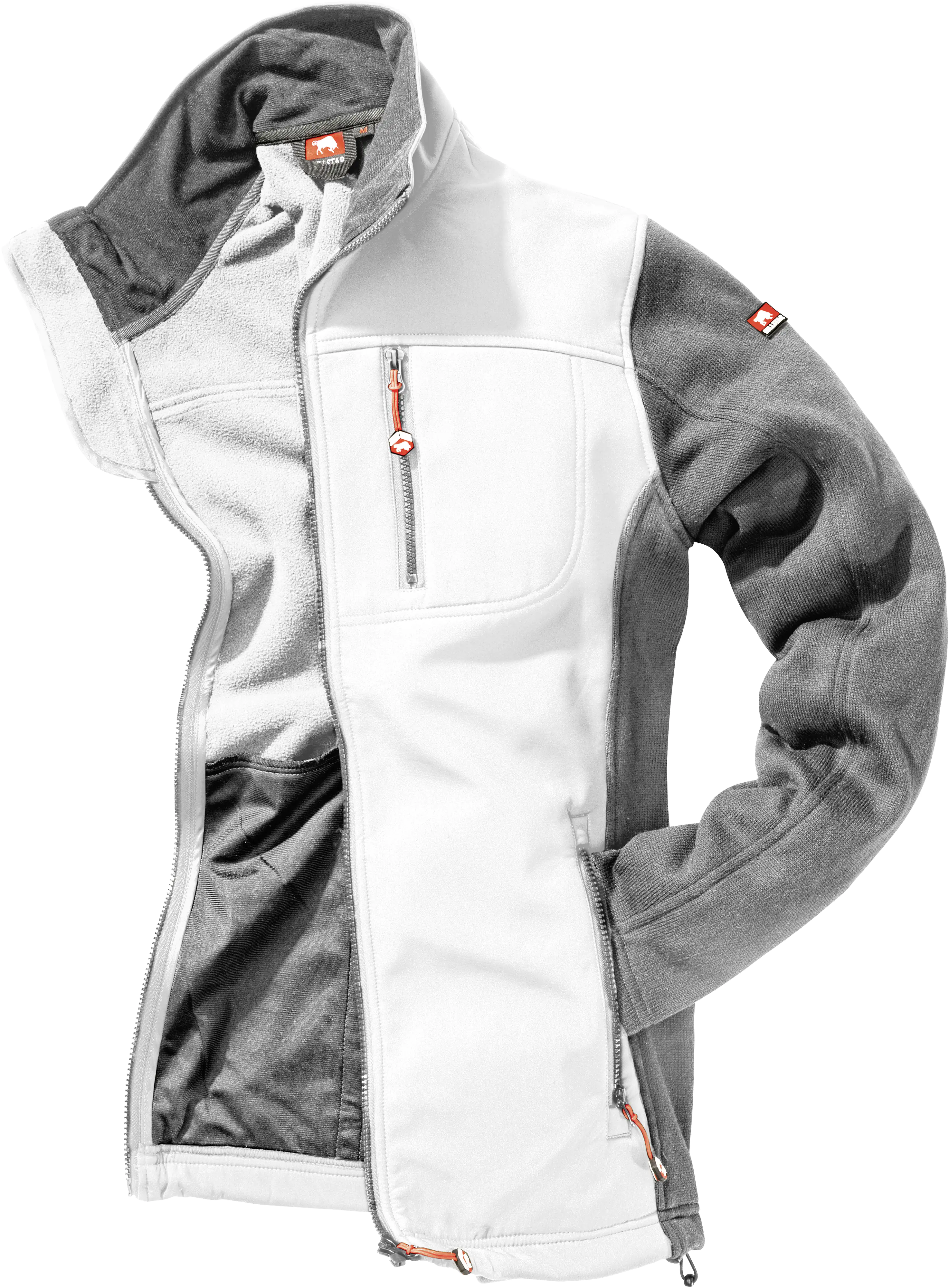 Strick-Softshelljacke WORXTAR weiß/grau