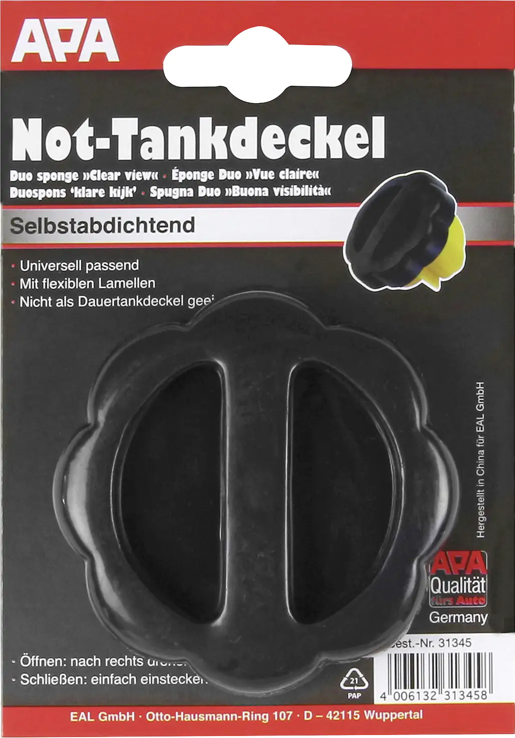 APA Not-Tankdeckel