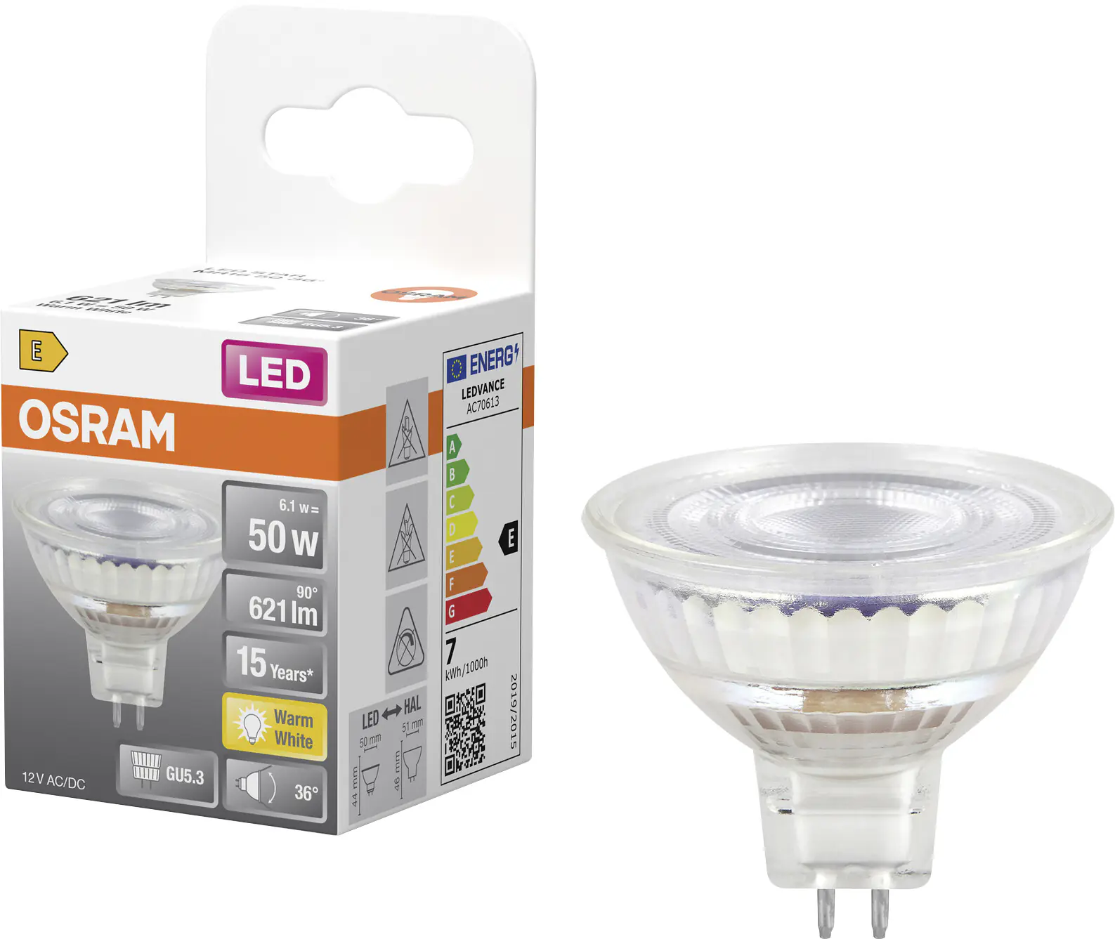 Osram LED Leuchtmittel GU5,3 Star MR16 36° 6,1W warmweiß
