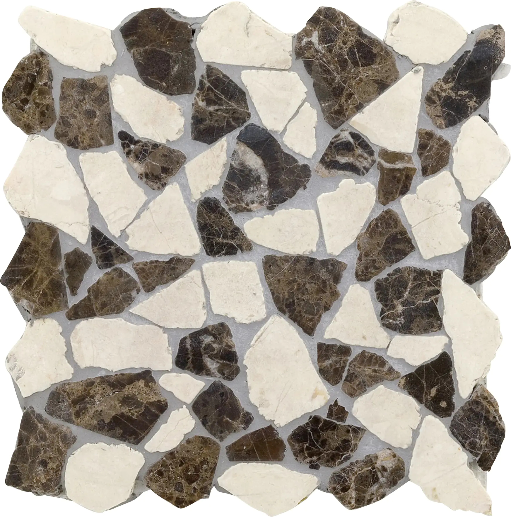 Mosaikfliese Marmor Bruch 30 x 30 cm braun-beige