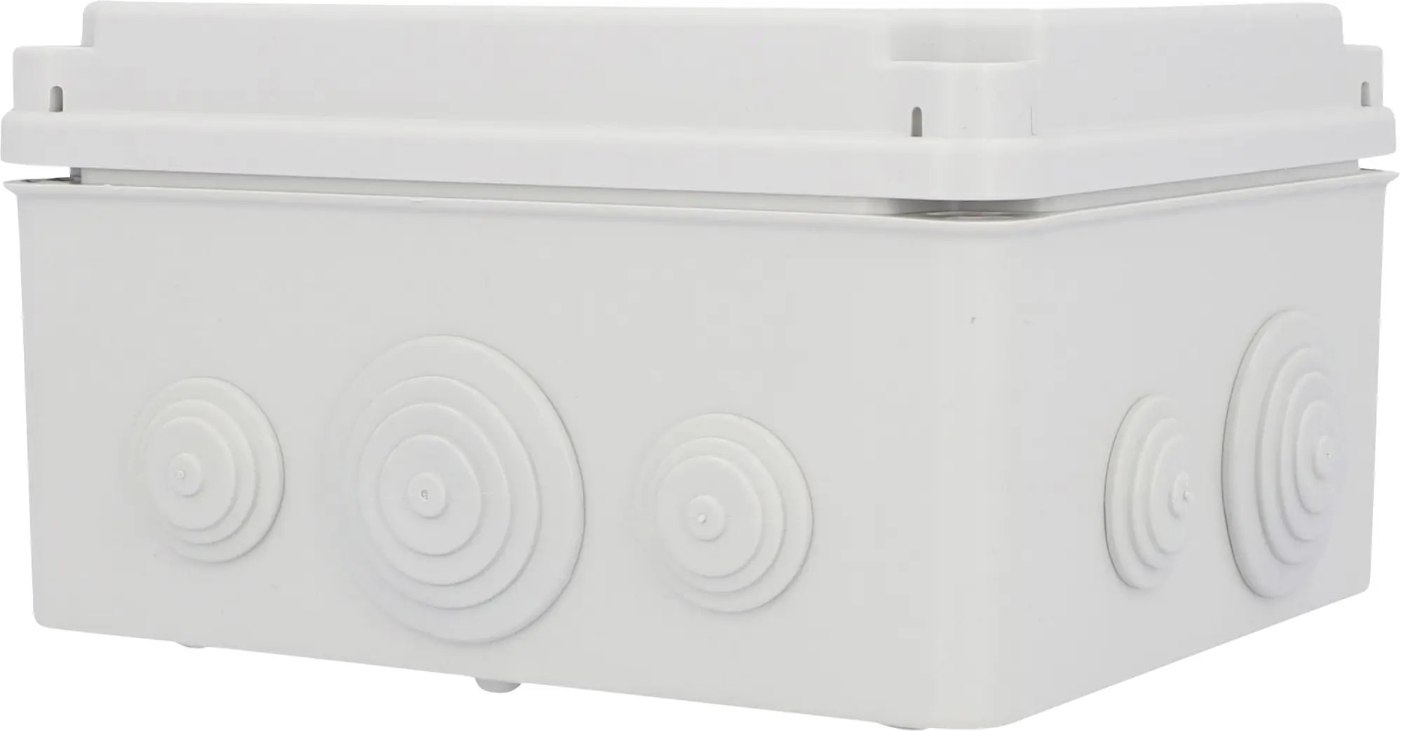 Aufputz- Abzweigdose IP65, mit Schraubdeckel, 175 x 151 x 95 mm, grau Aufputz- Abzweigdose IP65, mit Schraubdeckel, 175 x 151 x 95 mm, grau
