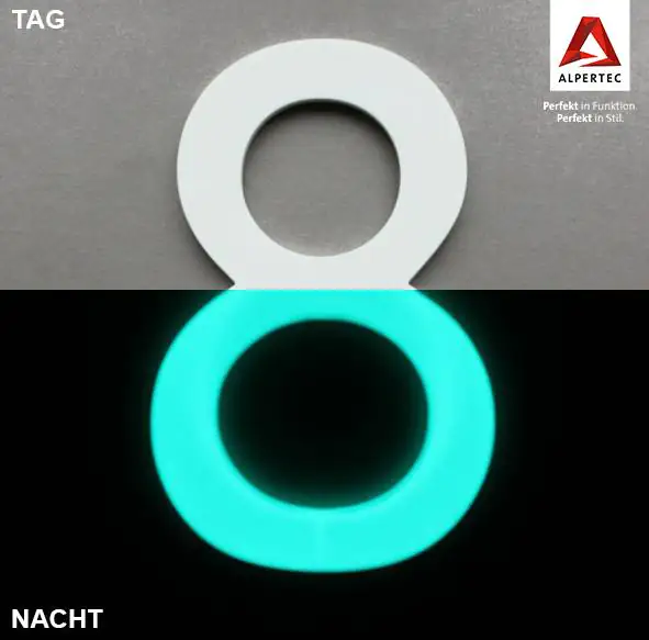 Alpertec Hausnummer 8 Selbstklebend Nachtleuchtend