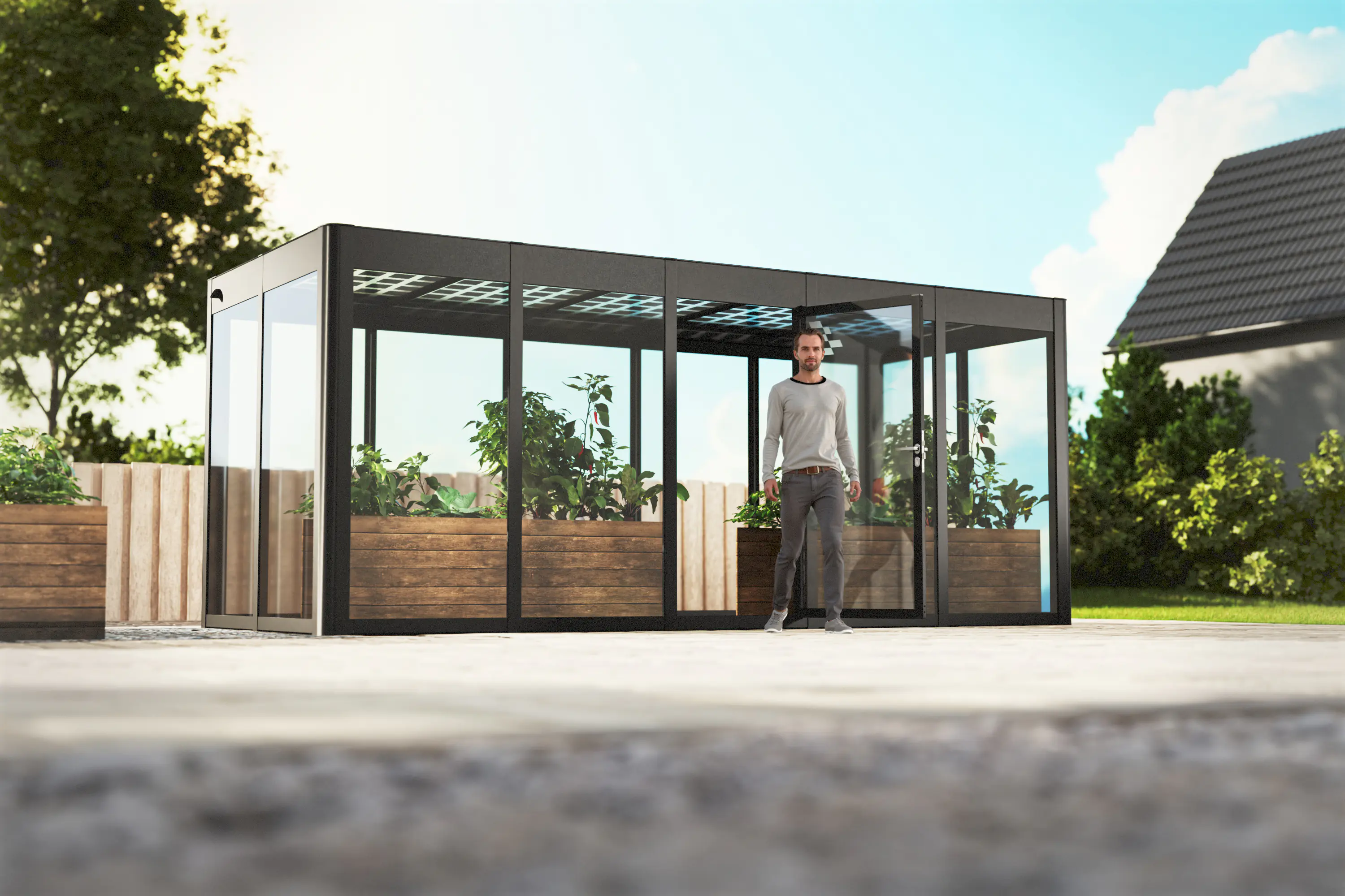 SunElements SunGarden Gartenhaus Energy 5.2 548 x 233 cm anthrazit-metallic SunElements SunGarden Gartenhaus Energy 5.2 548 x 233 cm anthrazit-metallic