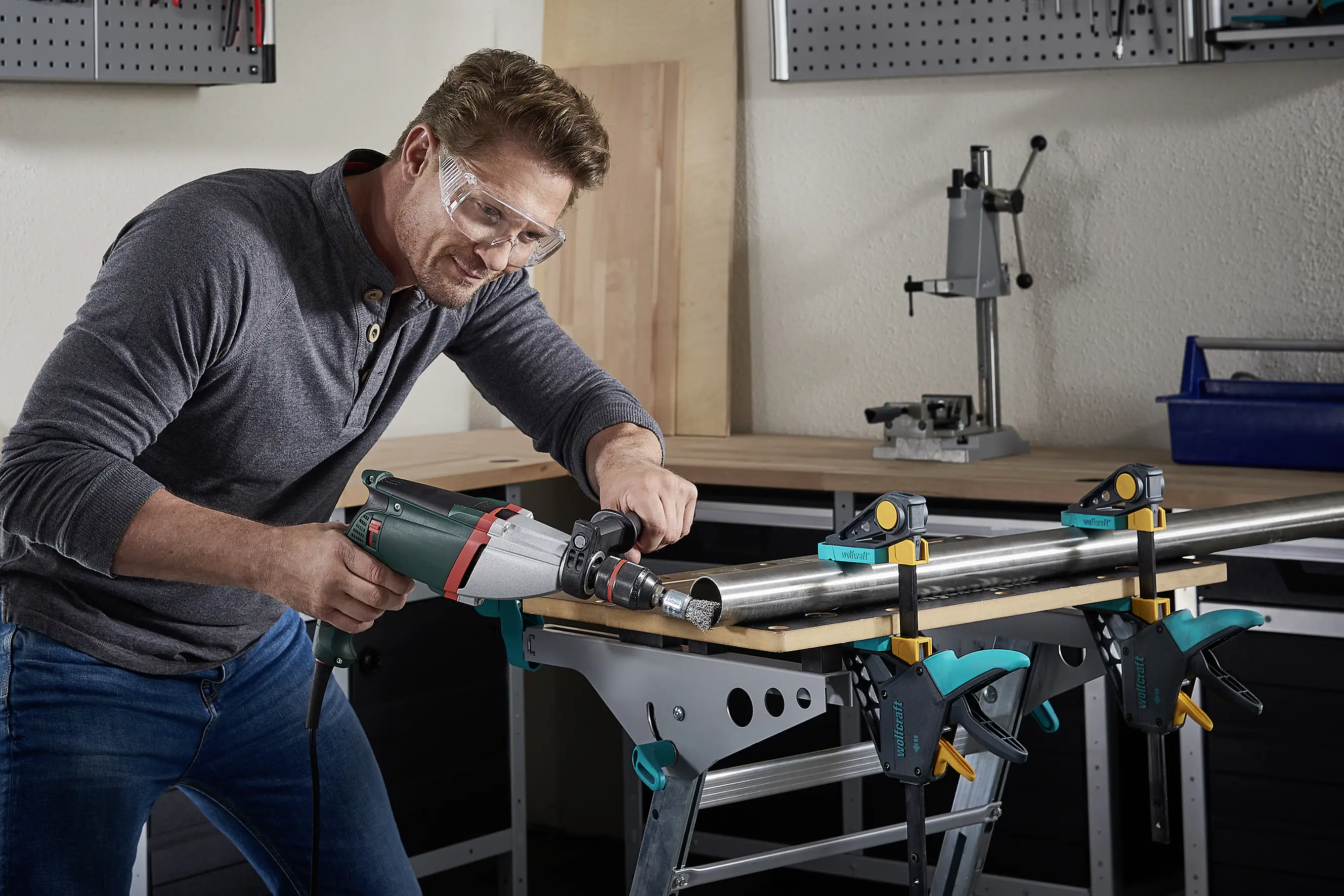 Wolfcraft Pinseldrahtbürste Ø 25 mm Schaft 6 mm