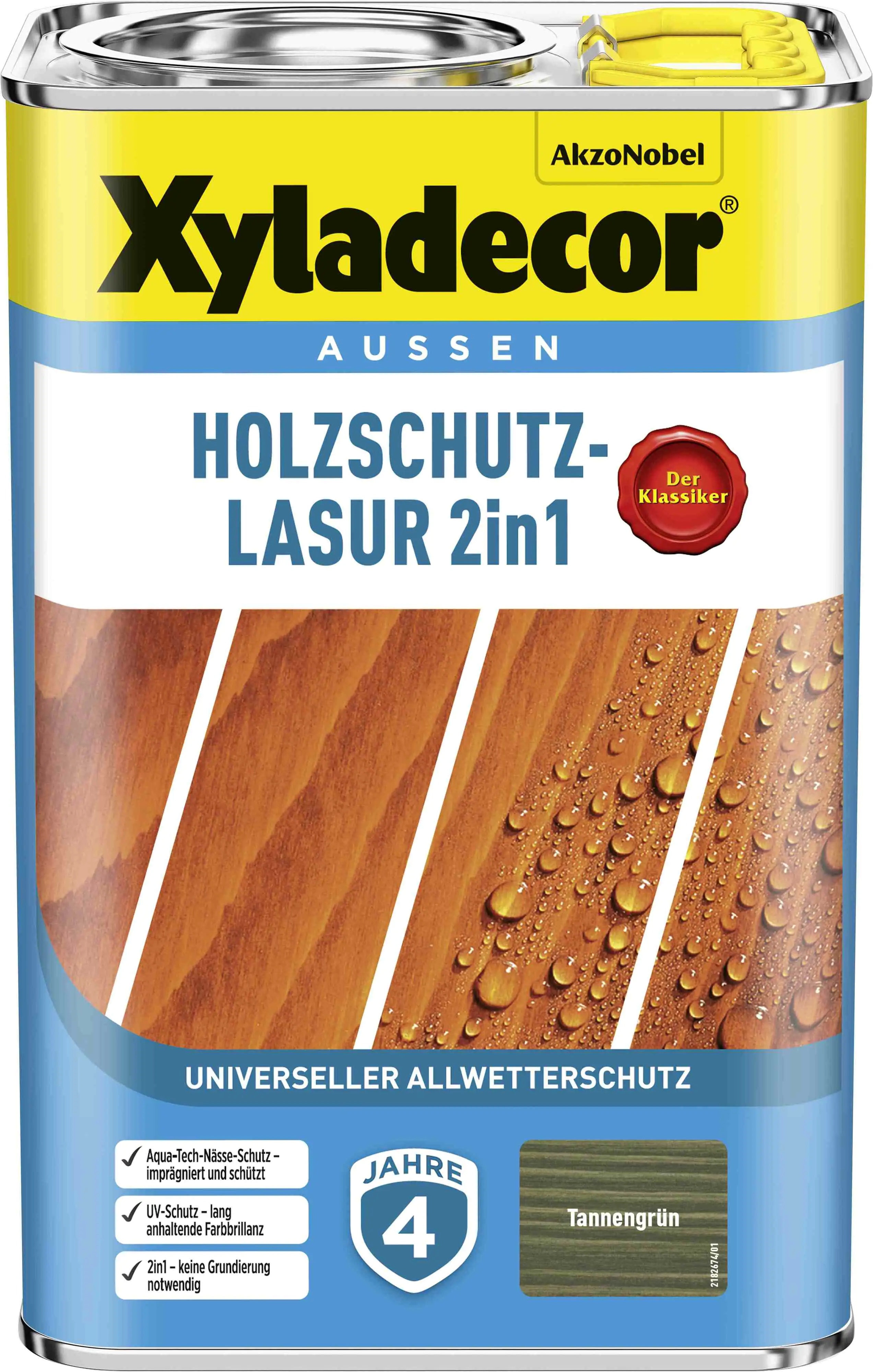 Xyladecor Holzschutz-Lasur 4 L tannengrün 2in1 Xyladecor Holzschutz-Lasur 4 L tannengrün 2in1