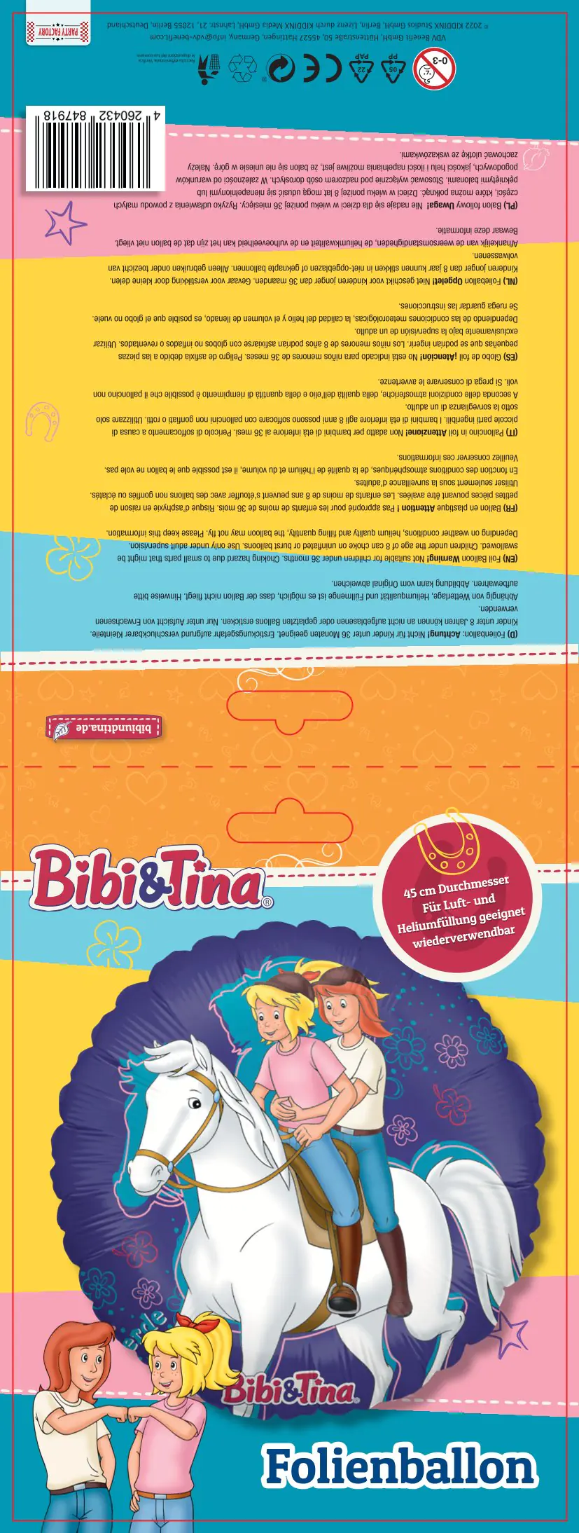 Folienballon Bibi & Tina Ø 45 cm