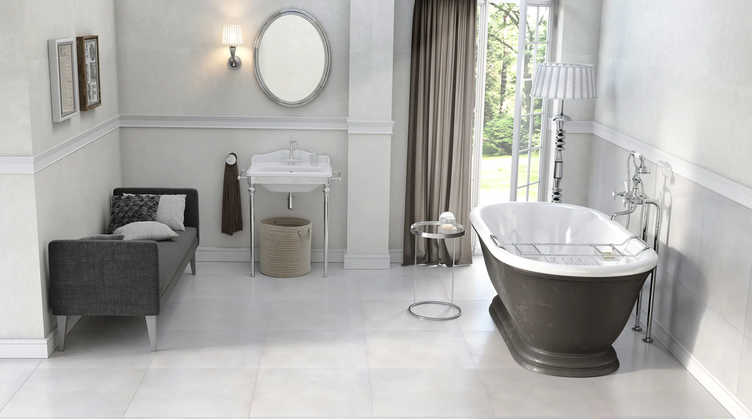 Bodenfliese Feinsteinzeug Fiordo bianco 60 x 60 cm weiß