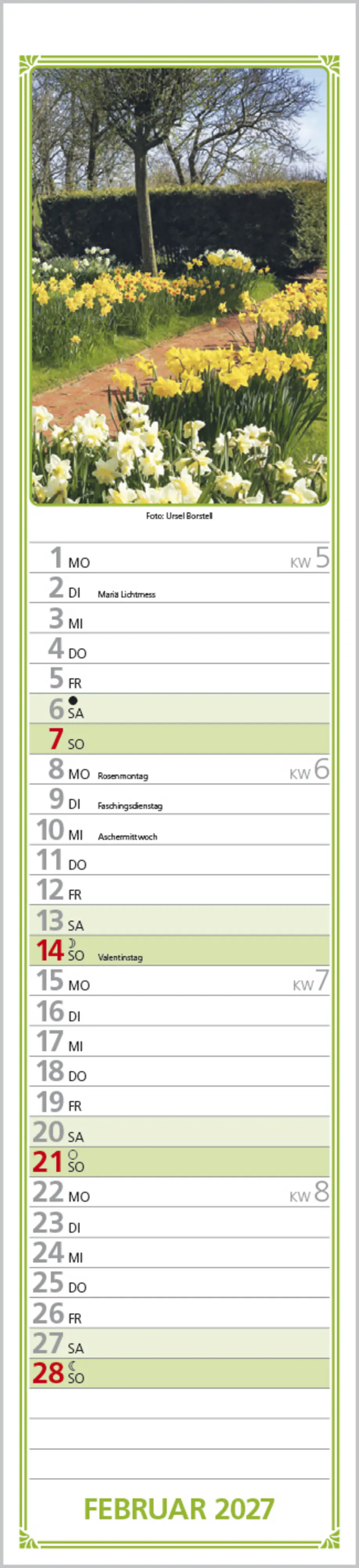 Korsch Kalender Rudis Gartenplaner 2027