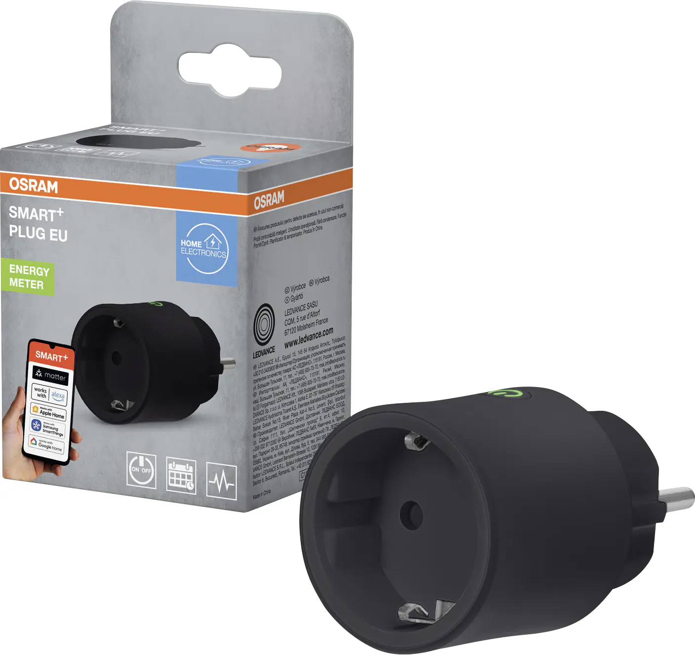 Osram Steckdose SMART+ Matter EU Schwarz Osram Steckdose SMART+ Matter EU Schwarz