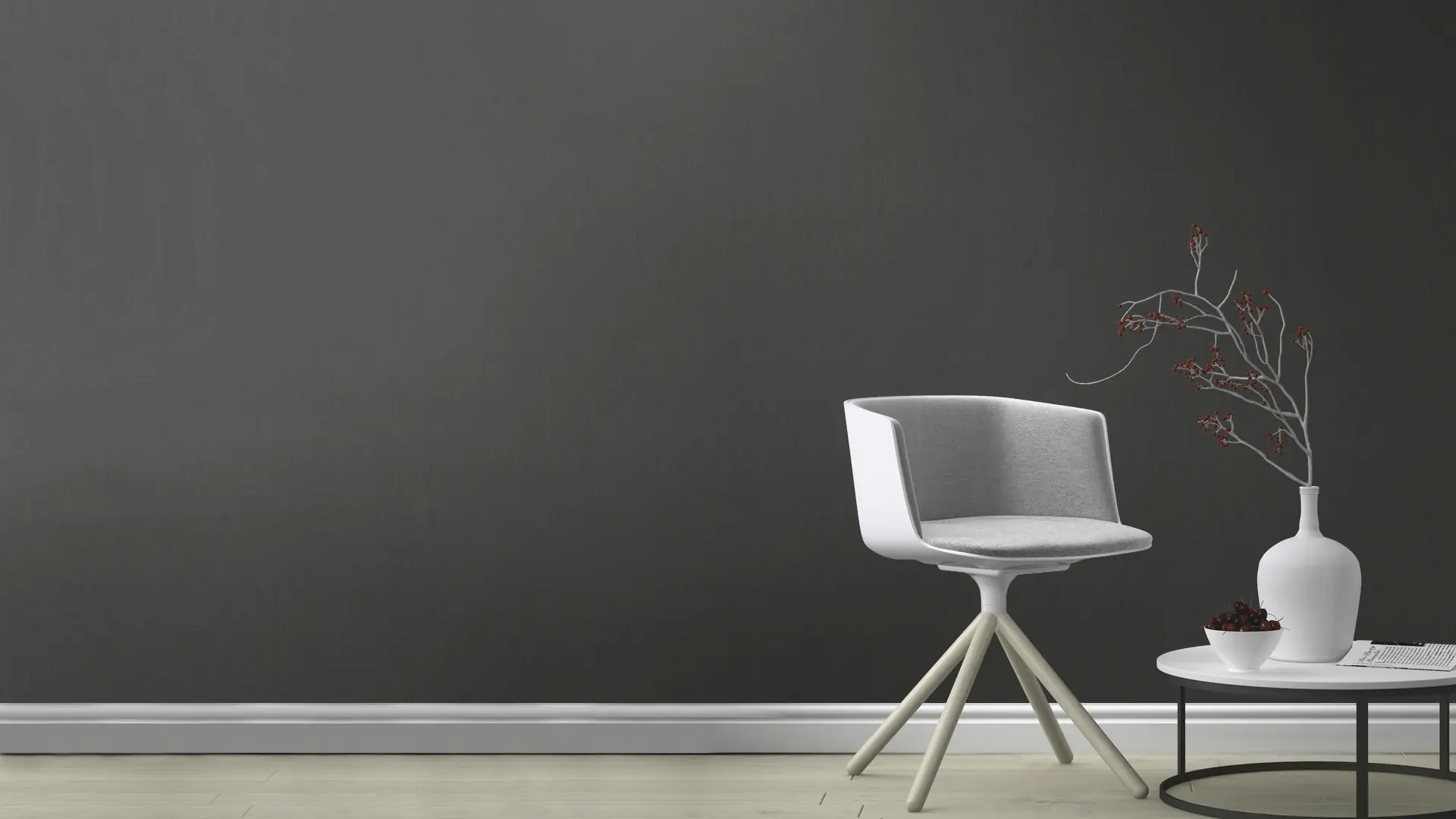 Rasch Vliestapete 746198 Schwarz-Anthrazit Uni 10,05 m x 0,53 m