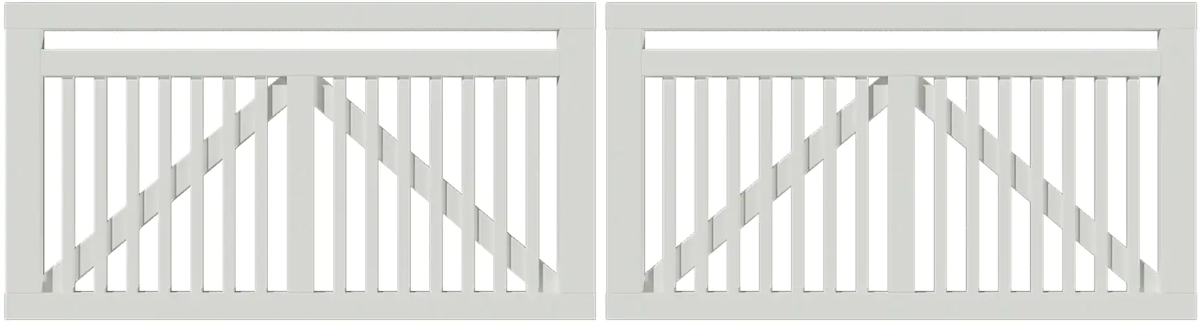 Plus Doppeltor Linea 300 x 80 cm RAL 9010 Weiß