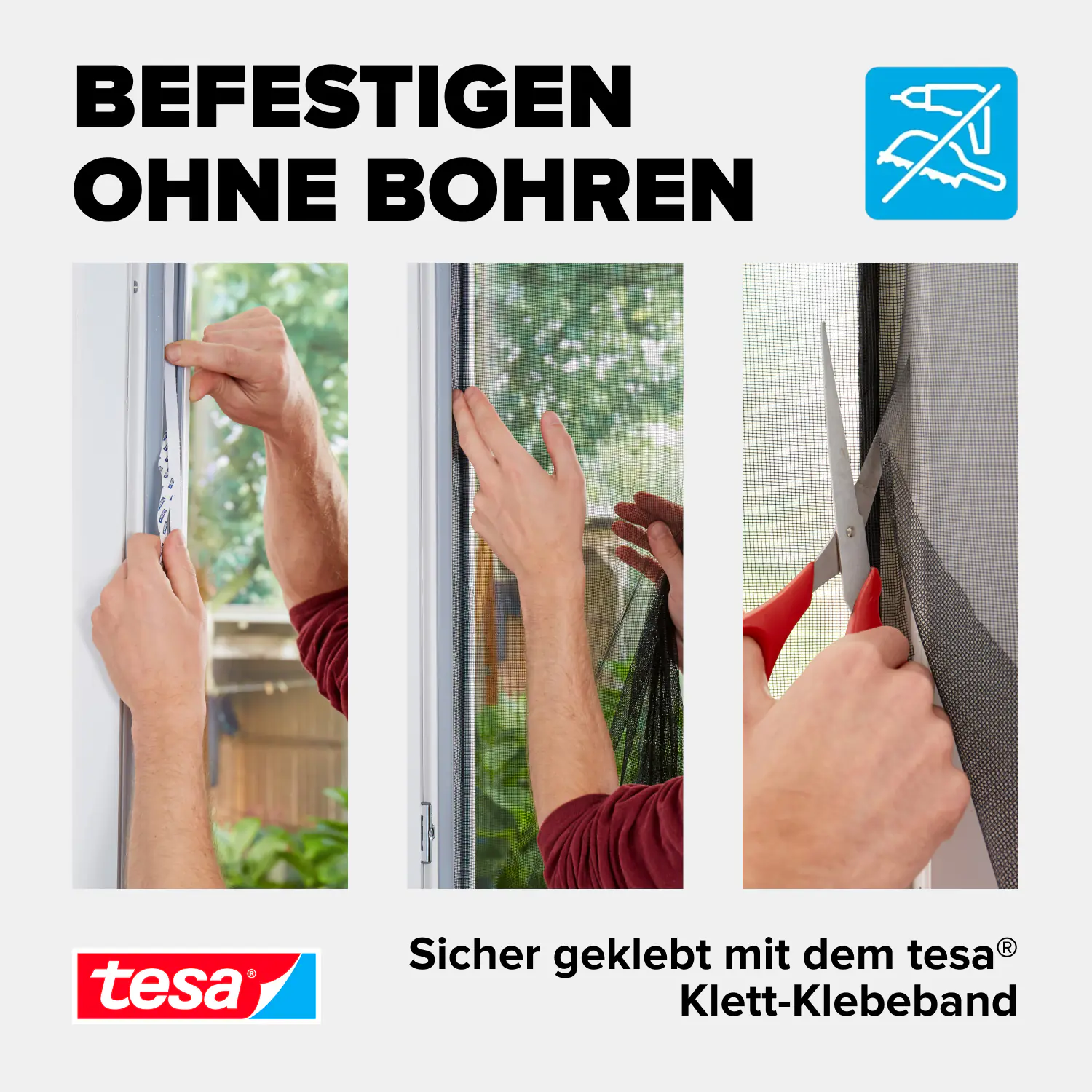 tesa Fliegengitter Tür 65 x 220 cm anthrazit kürzbar 2 Stück