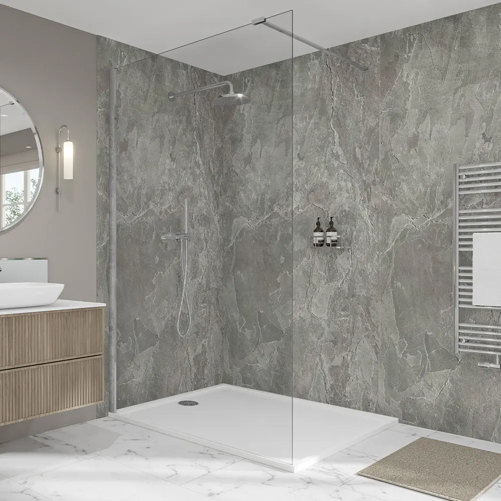 Wetwall Elite Wandpaneel  Scafell Slate 60 x 242 cm mit Nut & Feder