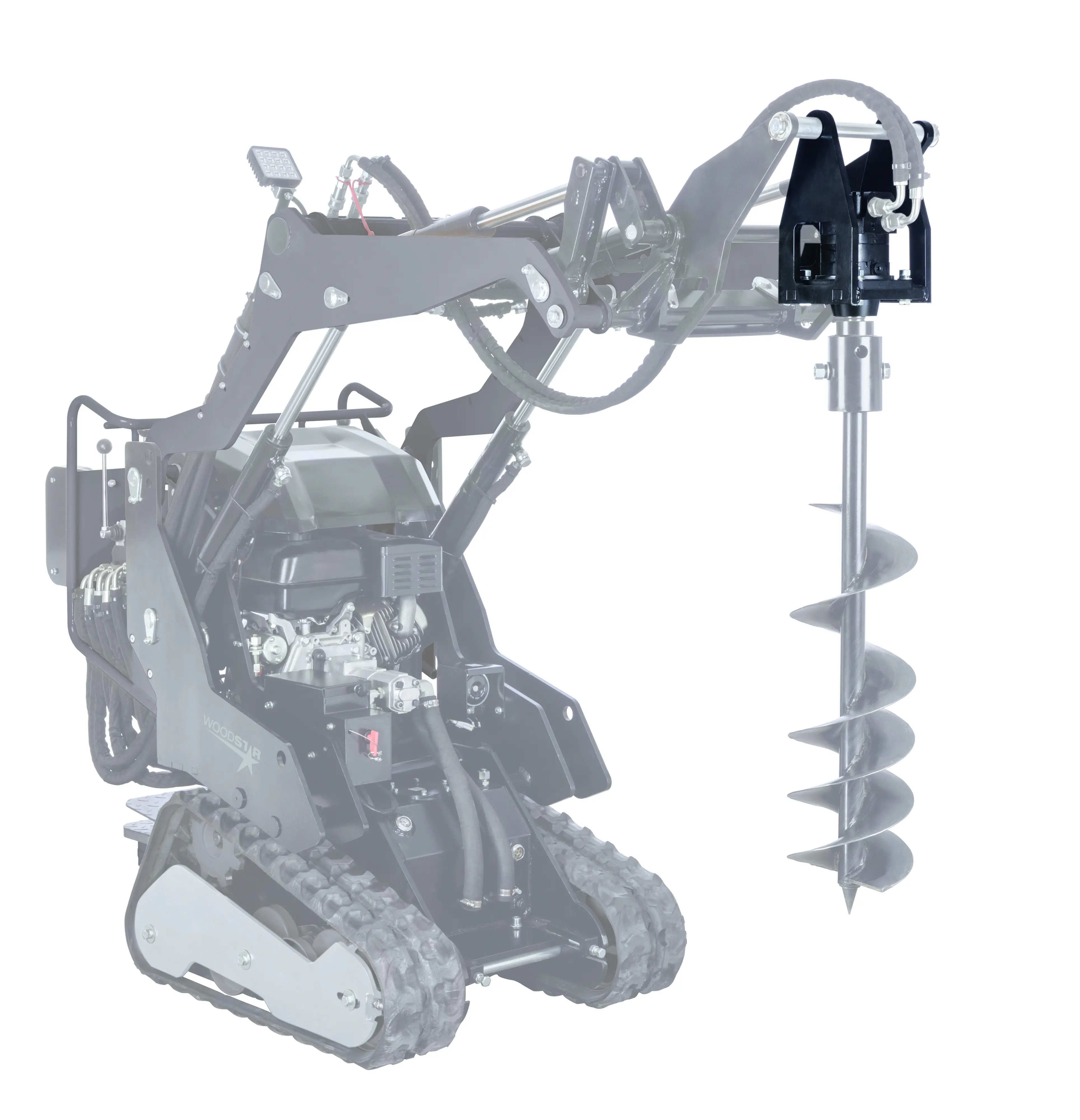 Erdbohrgerät mit Antriebseinheit für Kompaktlader MSK800